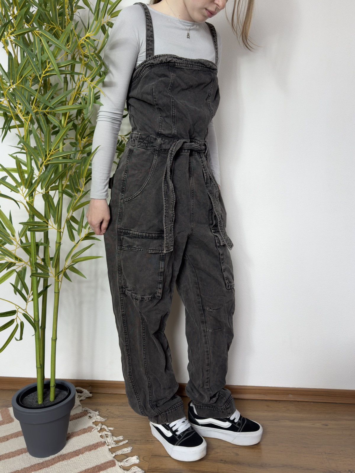 Free People VINTAGE FREE PEOPLE WASHED DENIM 2000s OVERALLS SUIT PANTS Size M / US 6-8 / IT 42-44 - 2 Thumbnail