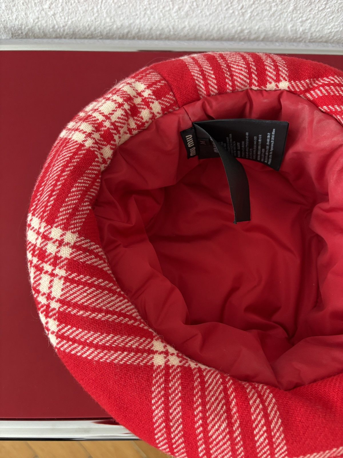 Miu Miu Miu Miu padded checked Bucket Hat Size ONE SIZE - 7 Thumbnail