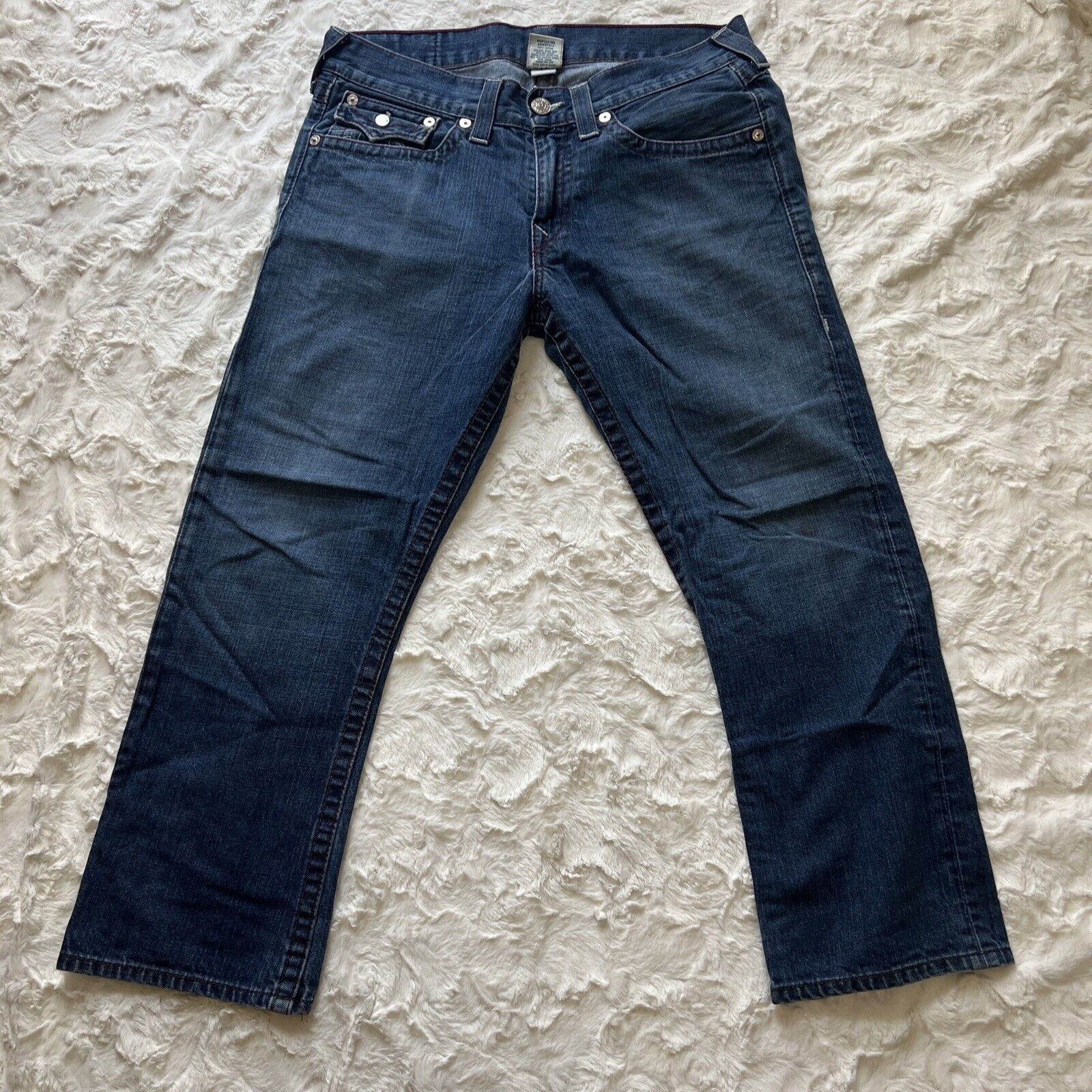 True Religion True Religion Jeans Men 33x27 Straight Leg Blue Denim Size US 33 - 1 Thumbnail
