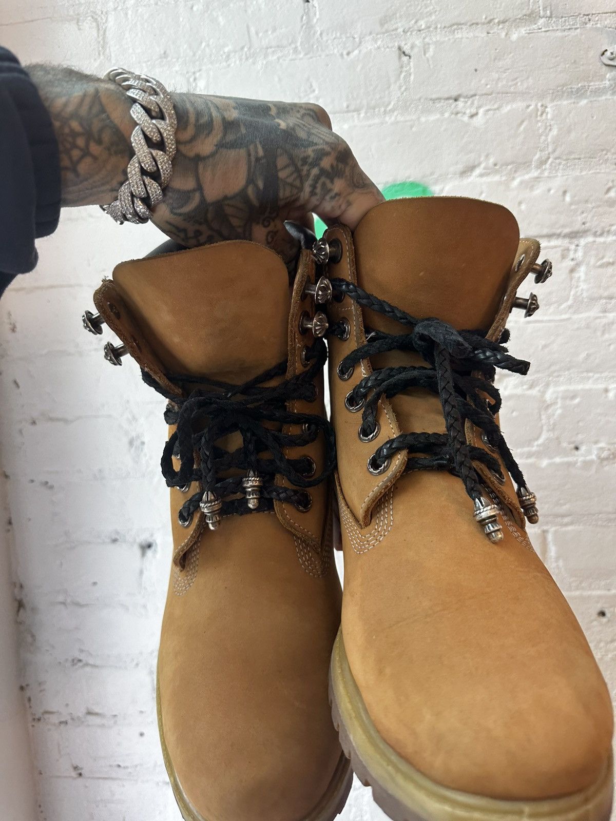 Chrome Hearts × Timberland CHROME HEARTS TIMBERLAND TIMBS BOOTS 11 11.5 Size US 11 / EU 44 - 3 Thumbnail