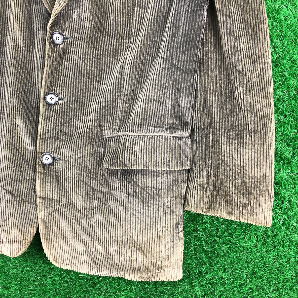 Uniqlo Vintage 90's Uniqlo Green Label Corduroy Velvet Coat Jacket Size US L / EU 52-54 / 3 - 3 Thumbnail