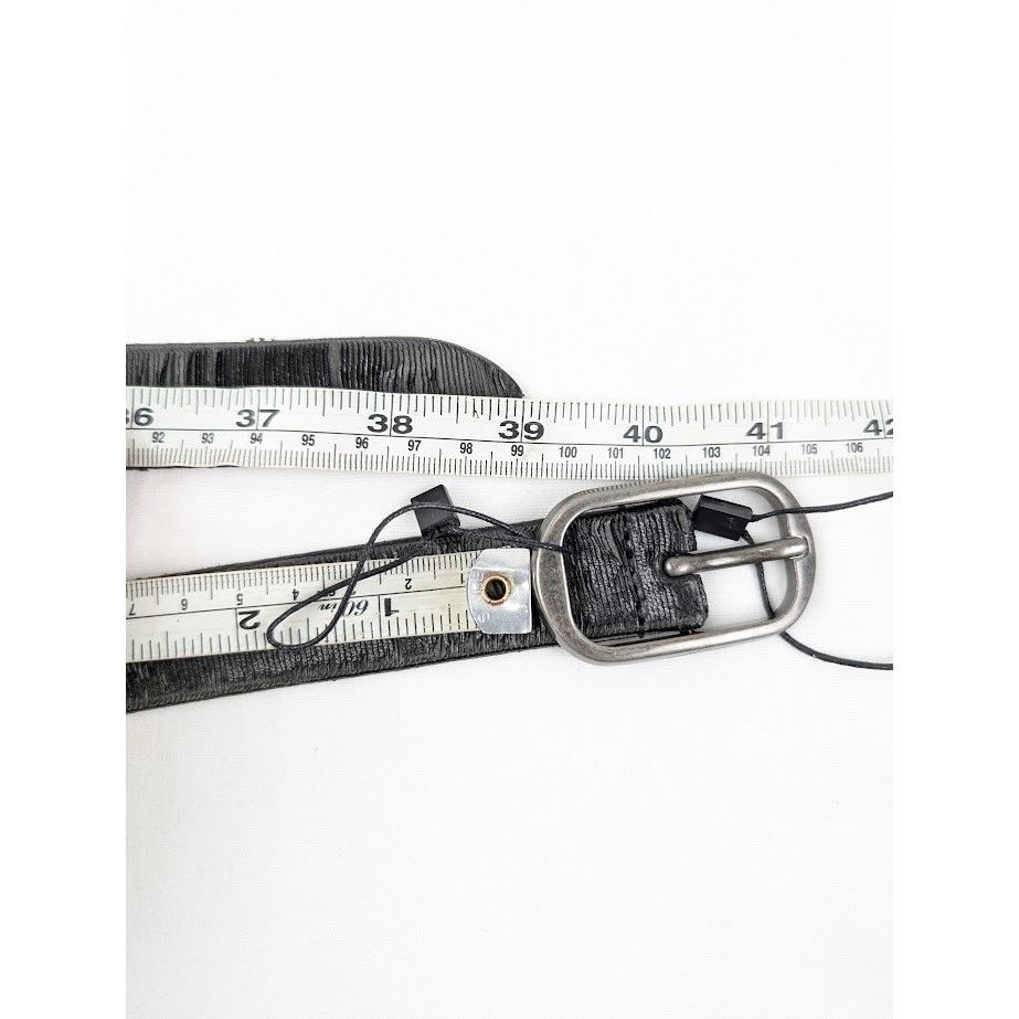Saint Laurent Paris o1rshd1 Size: 90 CM / Distressed Python Belt in Black Size 36 - 12 Thumbnail