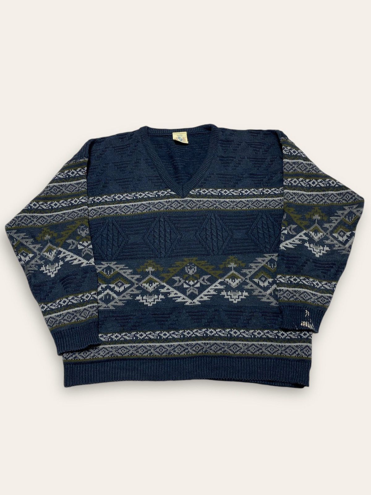 Invicta 90s Vintage INVICTA Beautiful Warm Sweater Pattern Art Size US XL / EU 56 / 4 - 1 Thumbnail