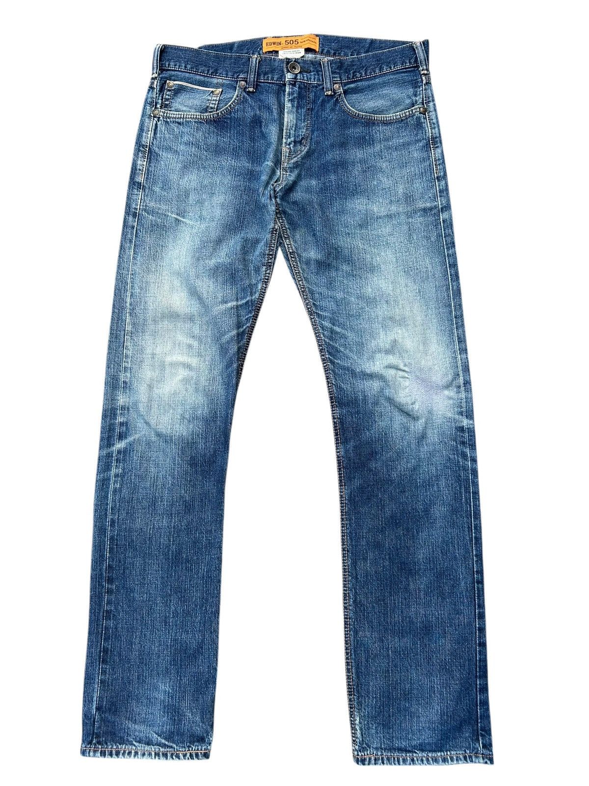 Kapital Vintage Edwin 505 Selvedge Buckle Back Distressed Denim Jean Size US 36 / EU 52 - 2 Thumbnail