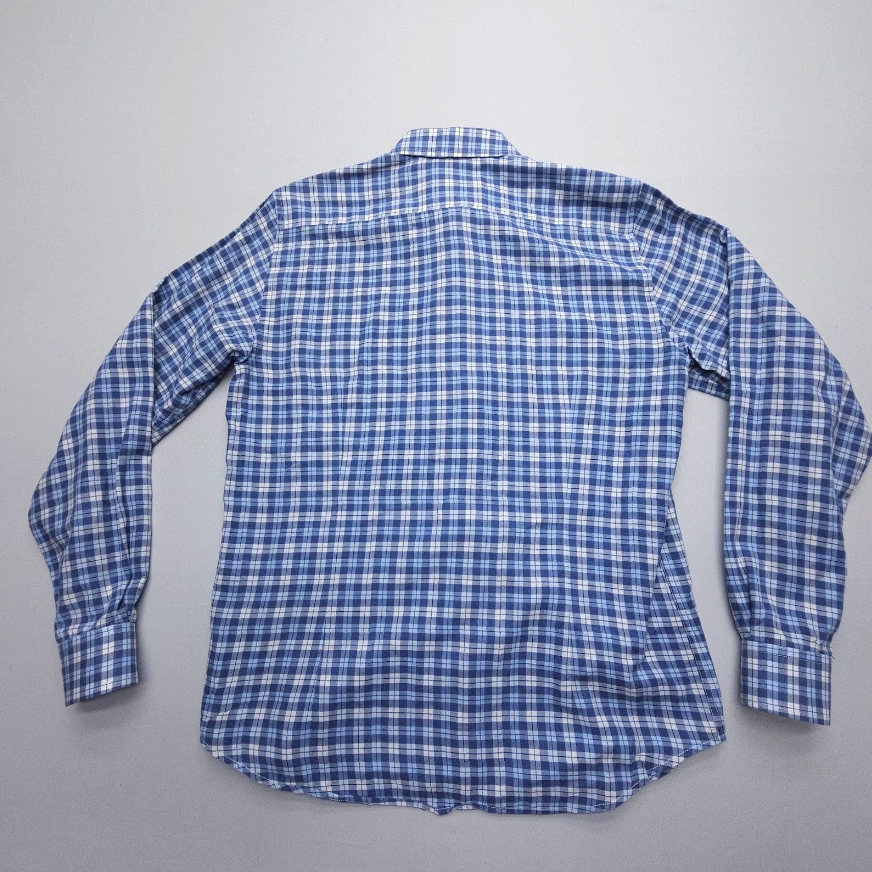 Vintage Jeremy Argyle Shirt Men’s Medium Cotton Check Long Sleeve Button-Up Collared Blue Men Size US M / EU 48-50 / 2 - 2 Thumbnail