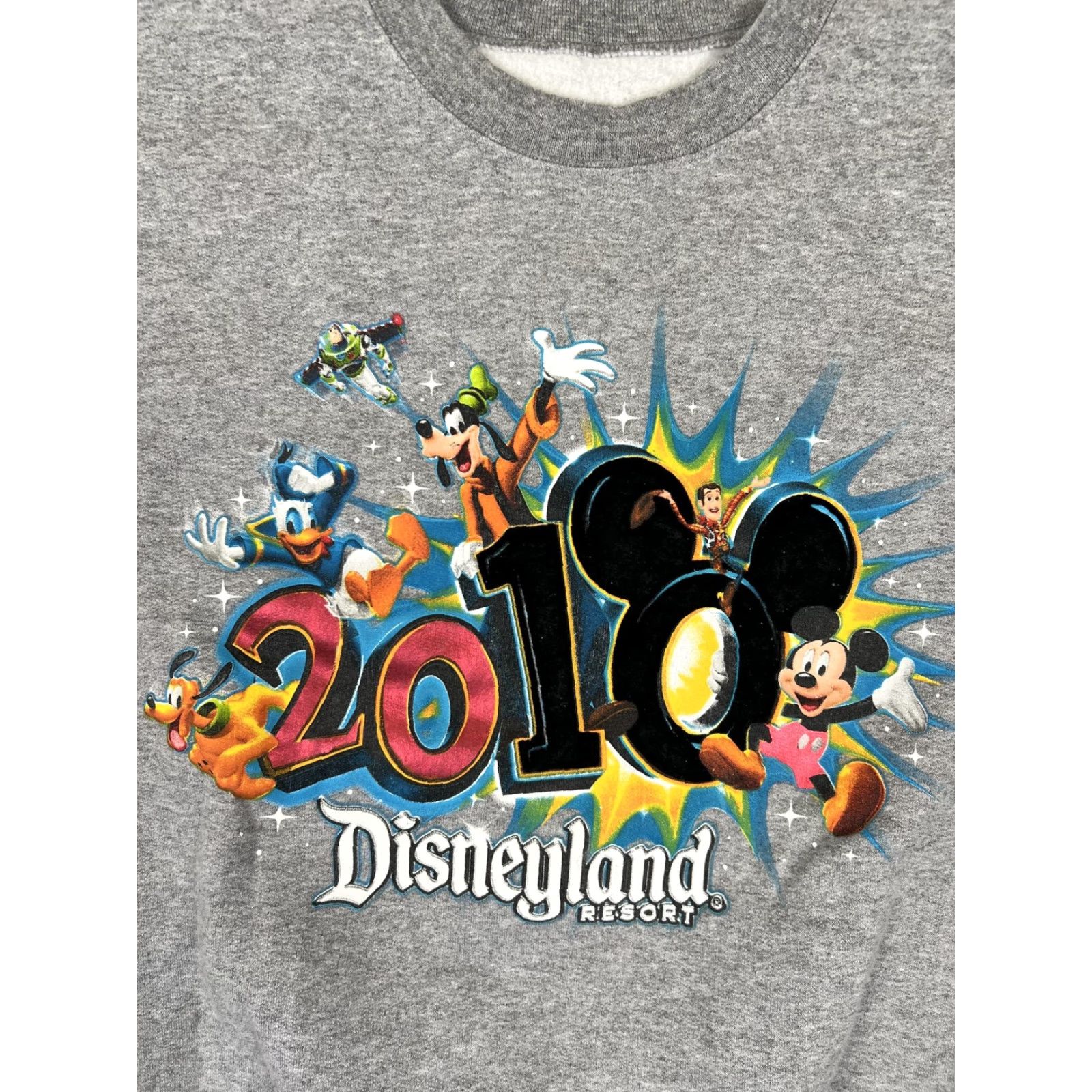 Vintage Disneyland Resort Sweatshirt Mens Small Gray Mickey Fleece Graphic 2010 Disney Toy Story Theme Woolless? Size US S / EU 44-46 / 1 - 2 Thumbnail