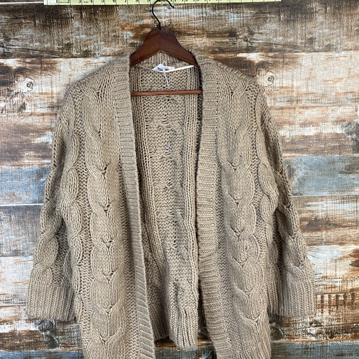 Vintage DL GU Beige Cardigan crochet Knitwear #C1180 Size S / US 4 / IT 40 - 2 Thumbnail