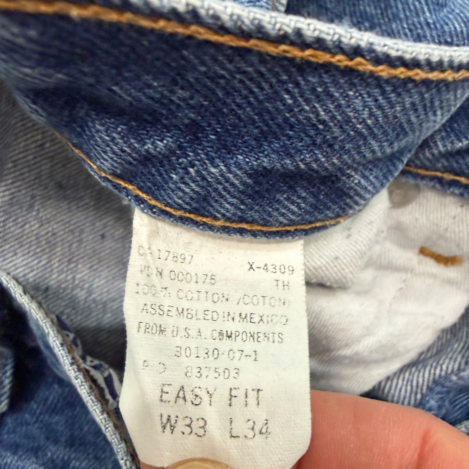 Gap Vintage Gap Easy Fit Jeans Men's 33x34 (Fits 33x29) Blue Size US 33 - 5 Thumbnail