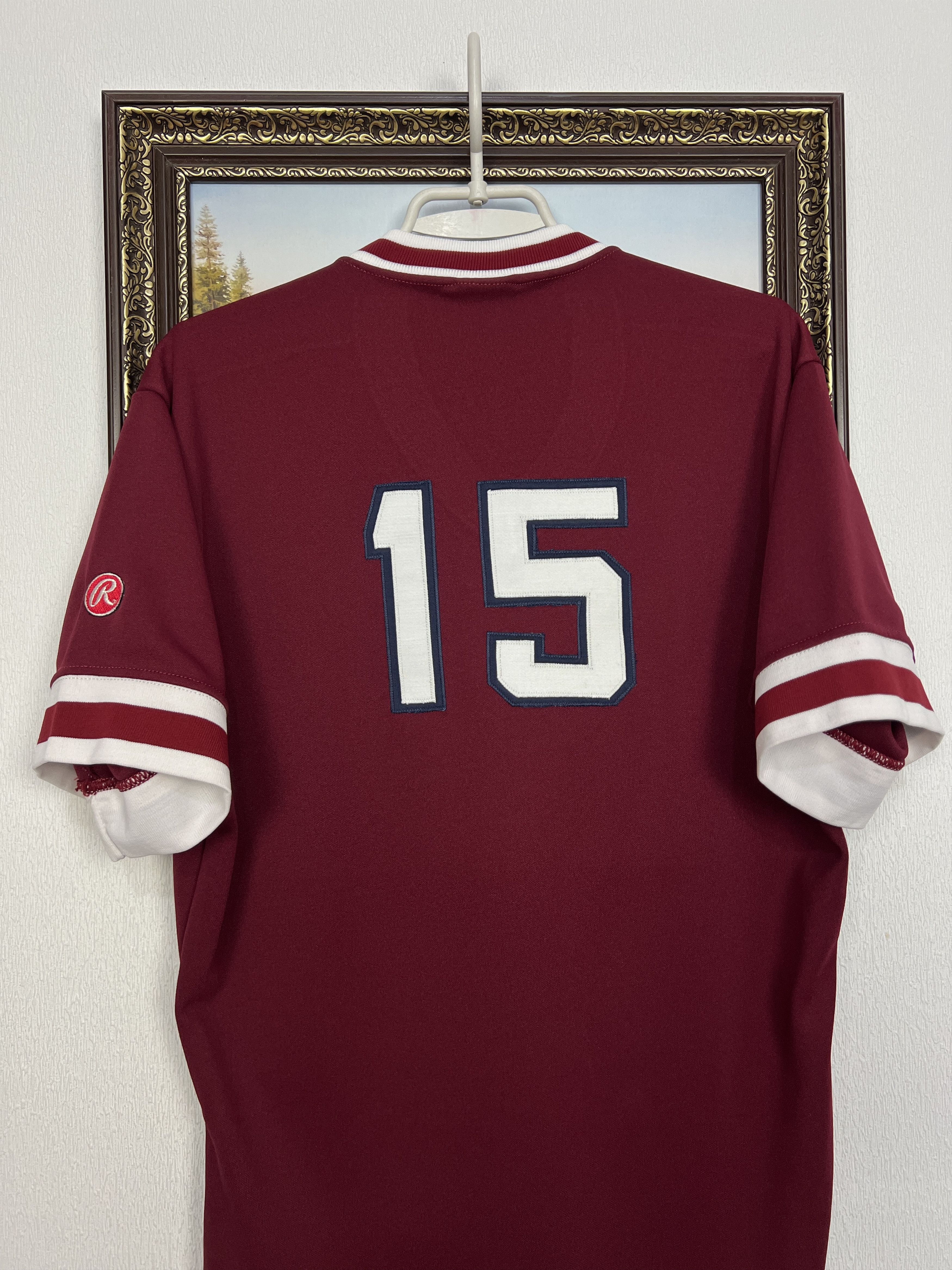 Vintage Vintage Rawlings Baseball USA Made #15 Jersey Trikot Shirt Size US L / EU 52-54 / 3 - 8 Thumbnail