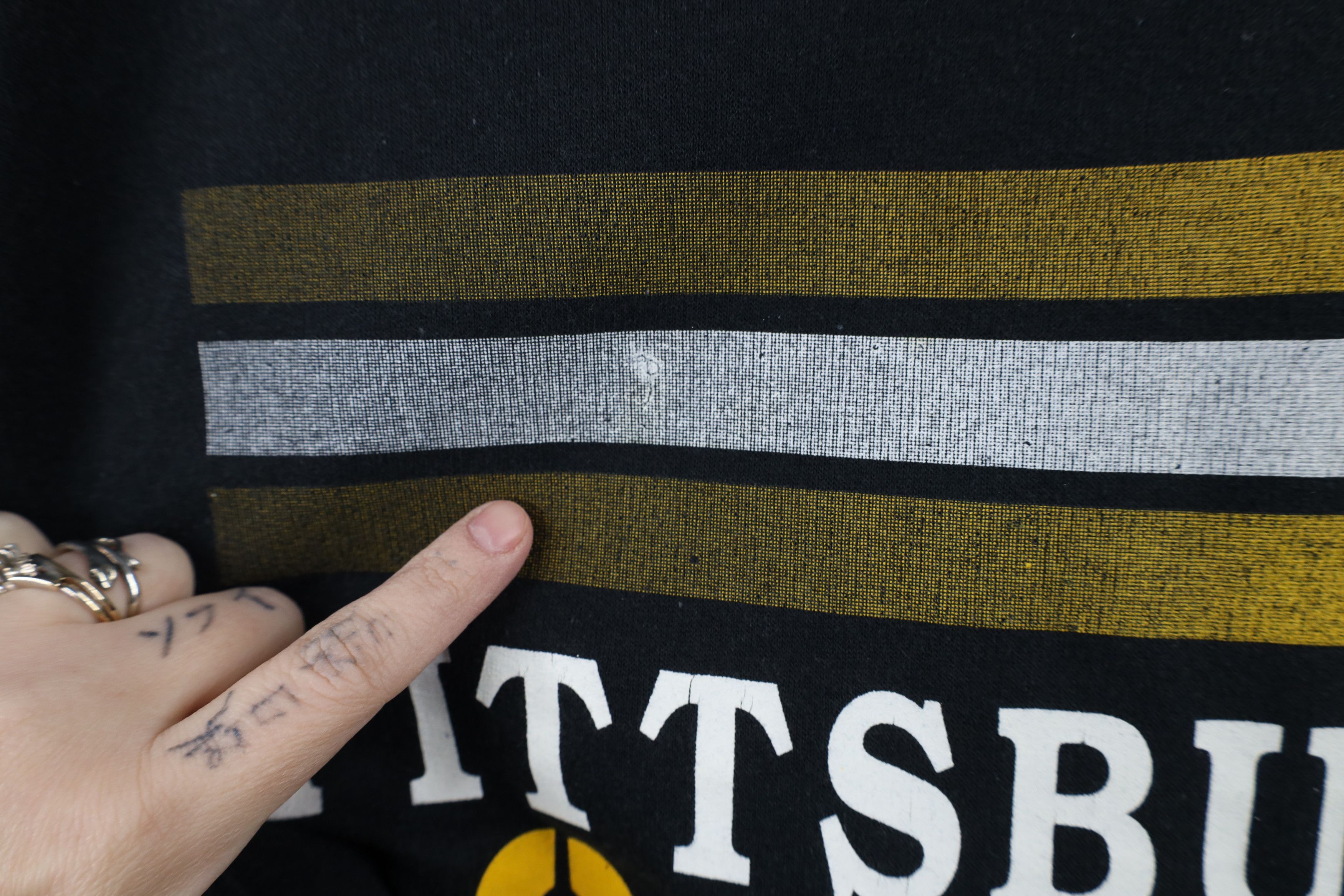 Vintage Vintage 80s 90s Steelers Football Short Sleeve Sweatshirt Size US XL / EU 56 / 4 - 5 Thumbnail