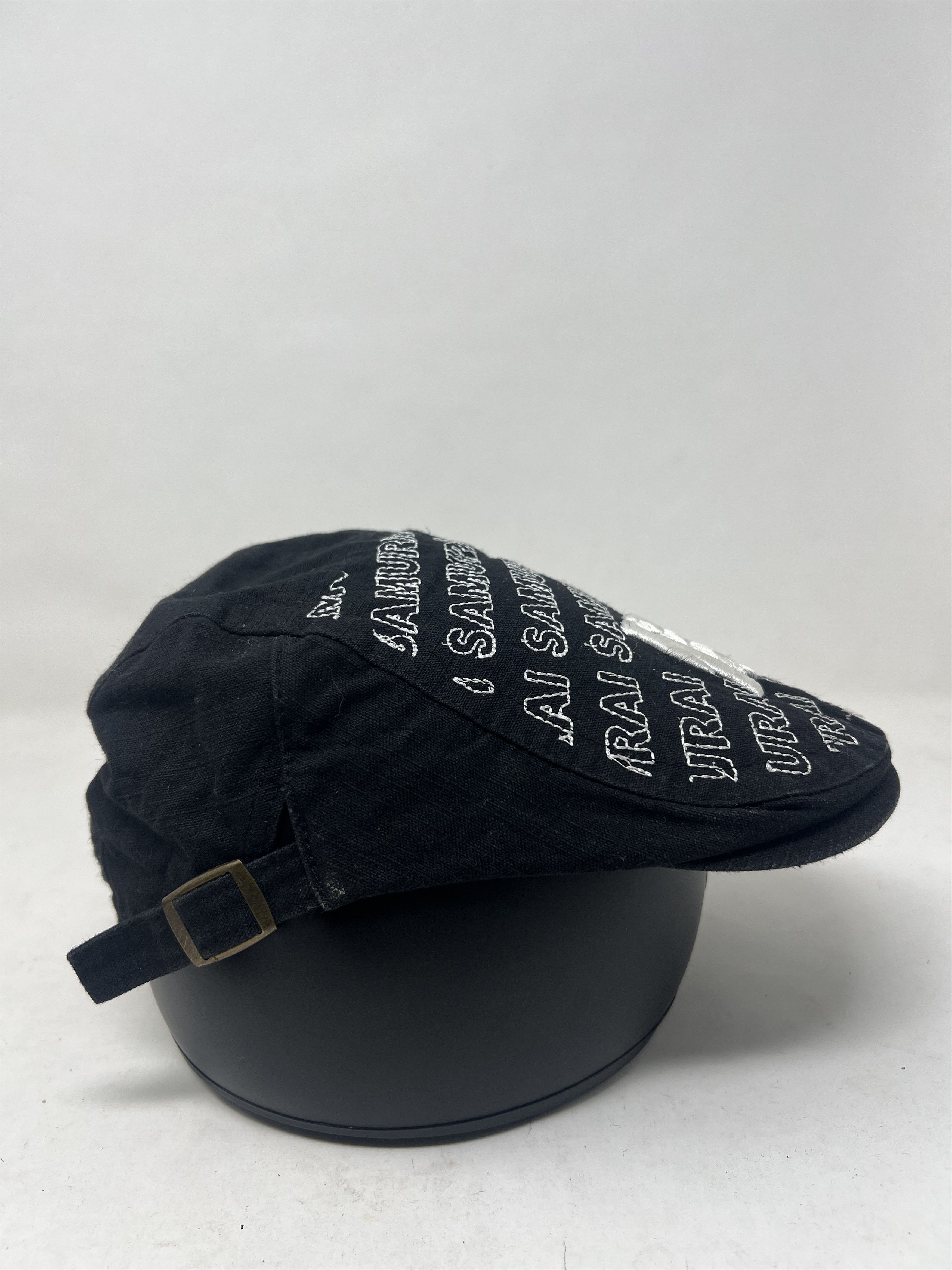 If Six Was Nine Samurai Embroidery Flat Baretta Hat Size ONE SIZE - 4 Thumbnail