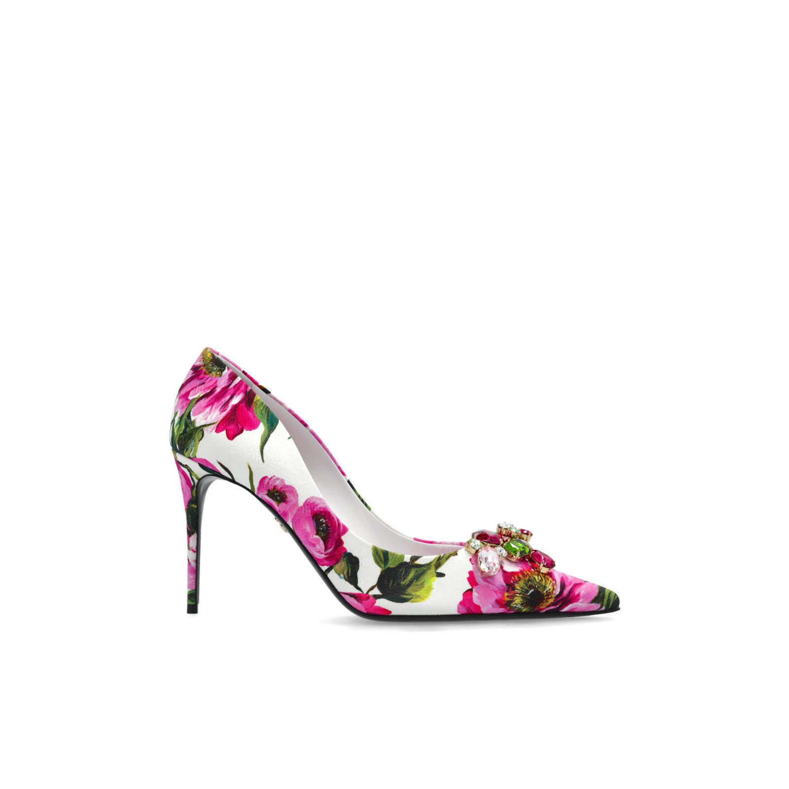 DOLCE&GABBANA Flower White 100mm Heel Pumps New & Authentic