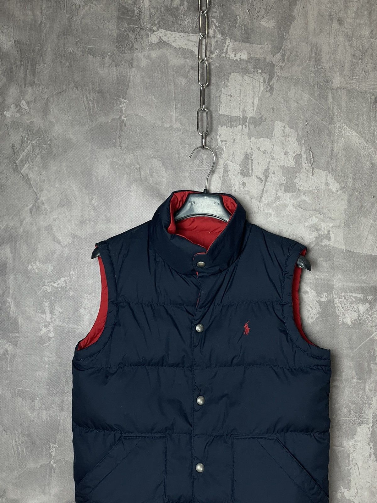 Vintage Polo Ralph Lauren Navy Blue Vintage 90s Puffer Vest Jacket Size S / US 4 / IT 40 - 2 Thumbnail