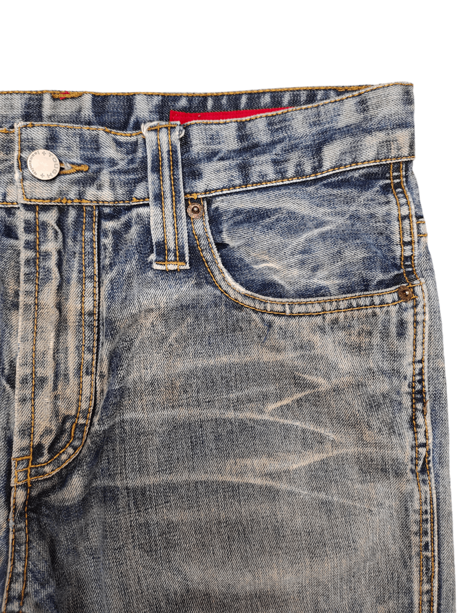 Comme des Garcons × Undercover Vintage Y2k Tough Jeansmith Clawmark Distress Faded Jeans Size US 30 / EU 46 - 4 Thumbnail