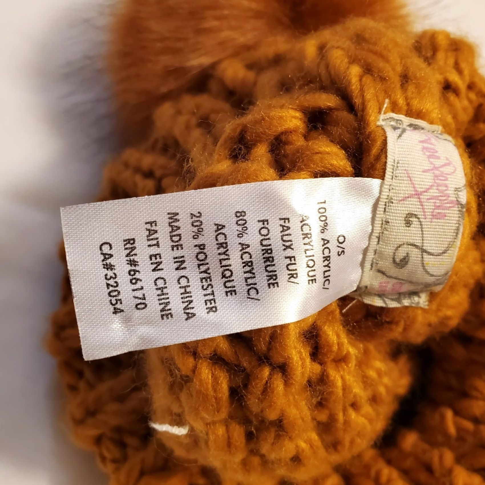 Free People Free People Beanie Yellow Fur Pom Chunky Knit Adult One Size Womens Size ONE SIZE - 4 Thumbnail