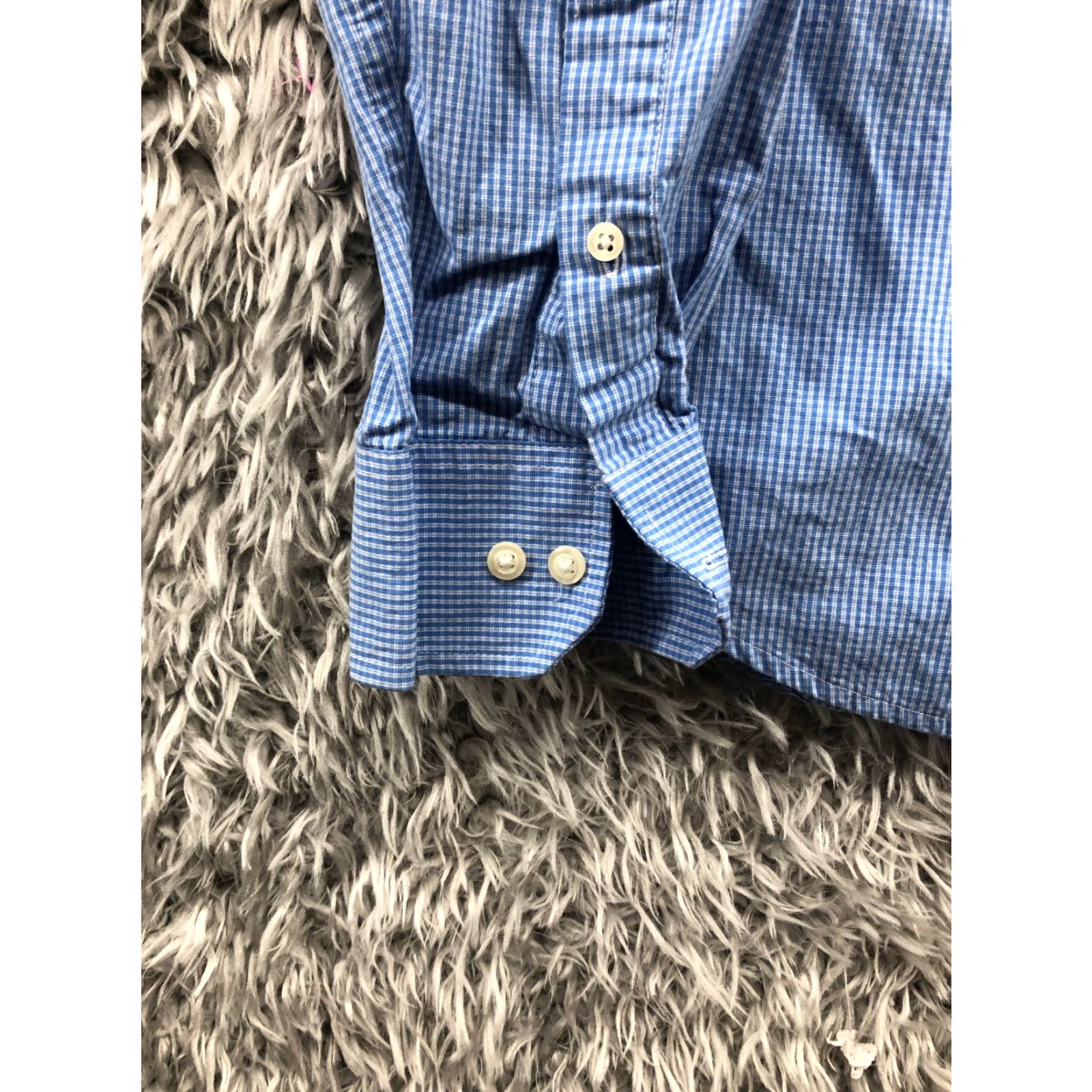 Izod IZOD Shirt Blue Plaid Long Sleeve Button-Down Collar Mens Small Casual, Business, Travel Size US S / EU 44-46 / 1 - 2 Thumbnail