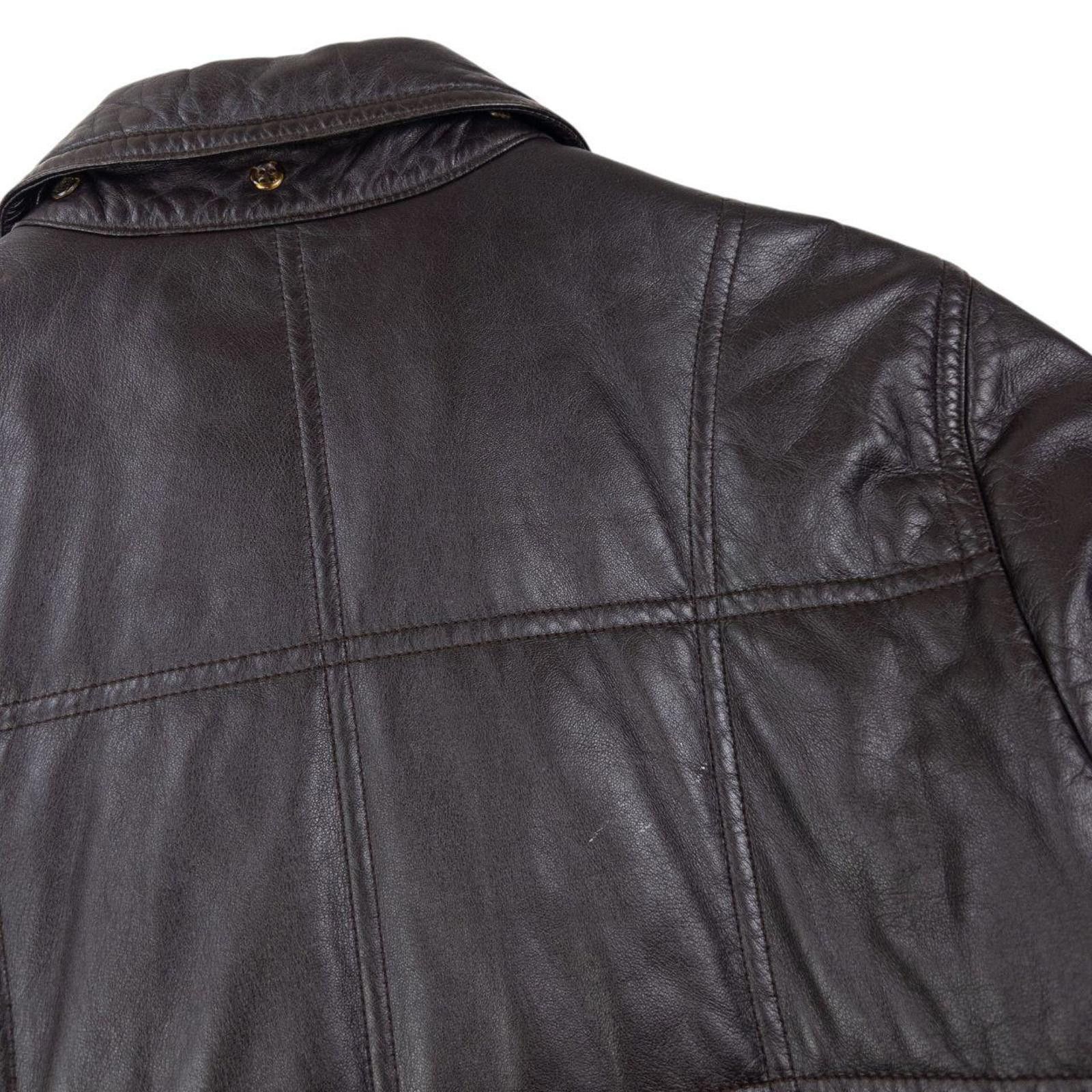 Burberry Vintage 80s Burberry Nova Check Lined Leather Jacket Size XL Size US XL / EU 56 / 4 - 8 Thumbnail