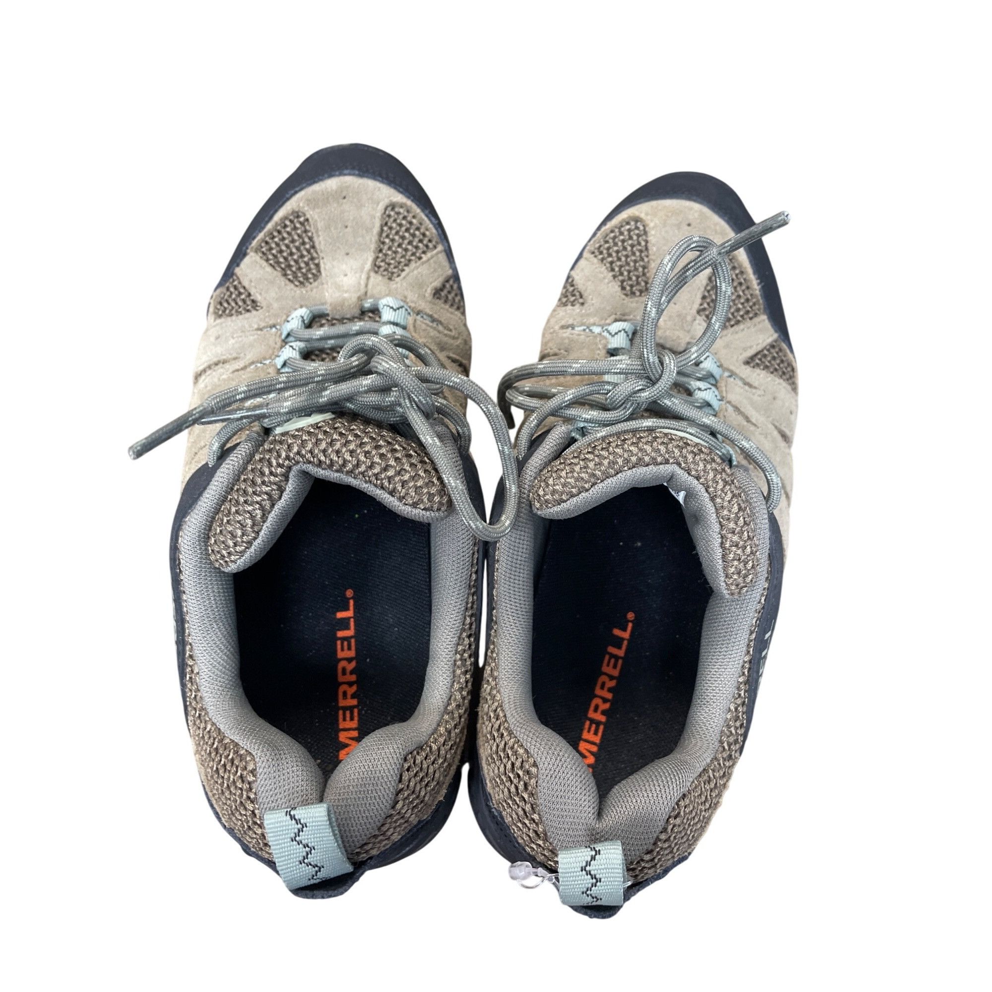 Merrell Merrell Womens Brown Suede Canvas Hiking Shoes Sneakers Size Size US 7.5 / IT 37.5 - 12 Thumbnail