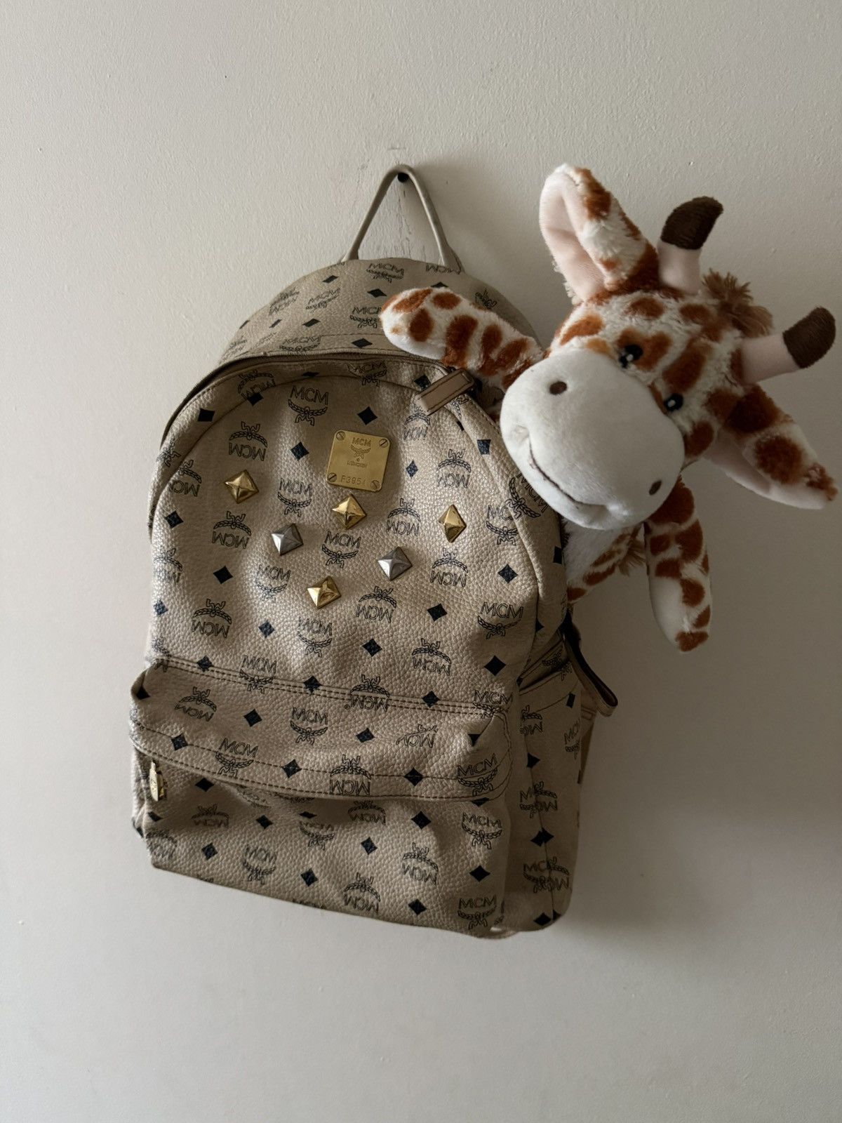 MCM MCM Visetos Beige Backpack Size ONE SIZE - 1 Thumbnail