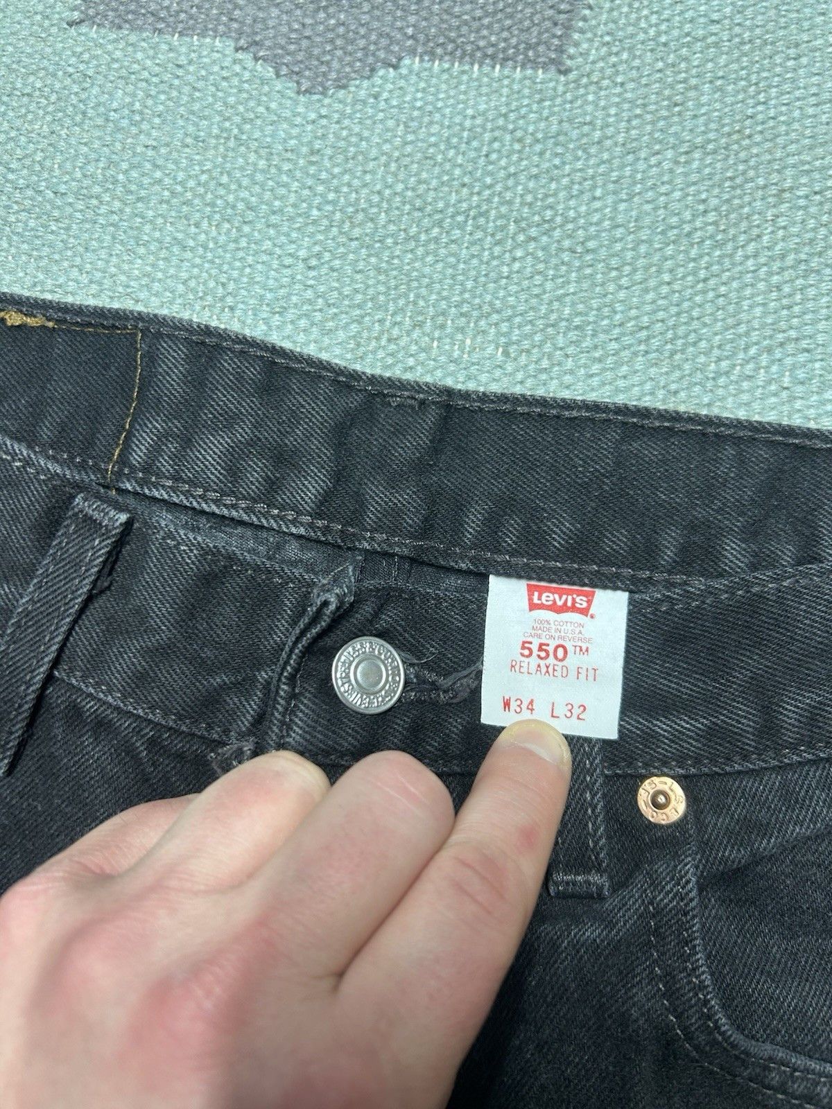 Vintage 90s Levi’s 550 jeans relaxed straight goth skater USA 32x31 Size US 32 / EU 48 - 8 Thumbnail