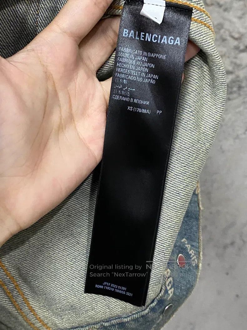 Balenciaga Balenciaga Denim Jacket Coat Size US XS / EU 42 / 0 - 6 Thumbnail