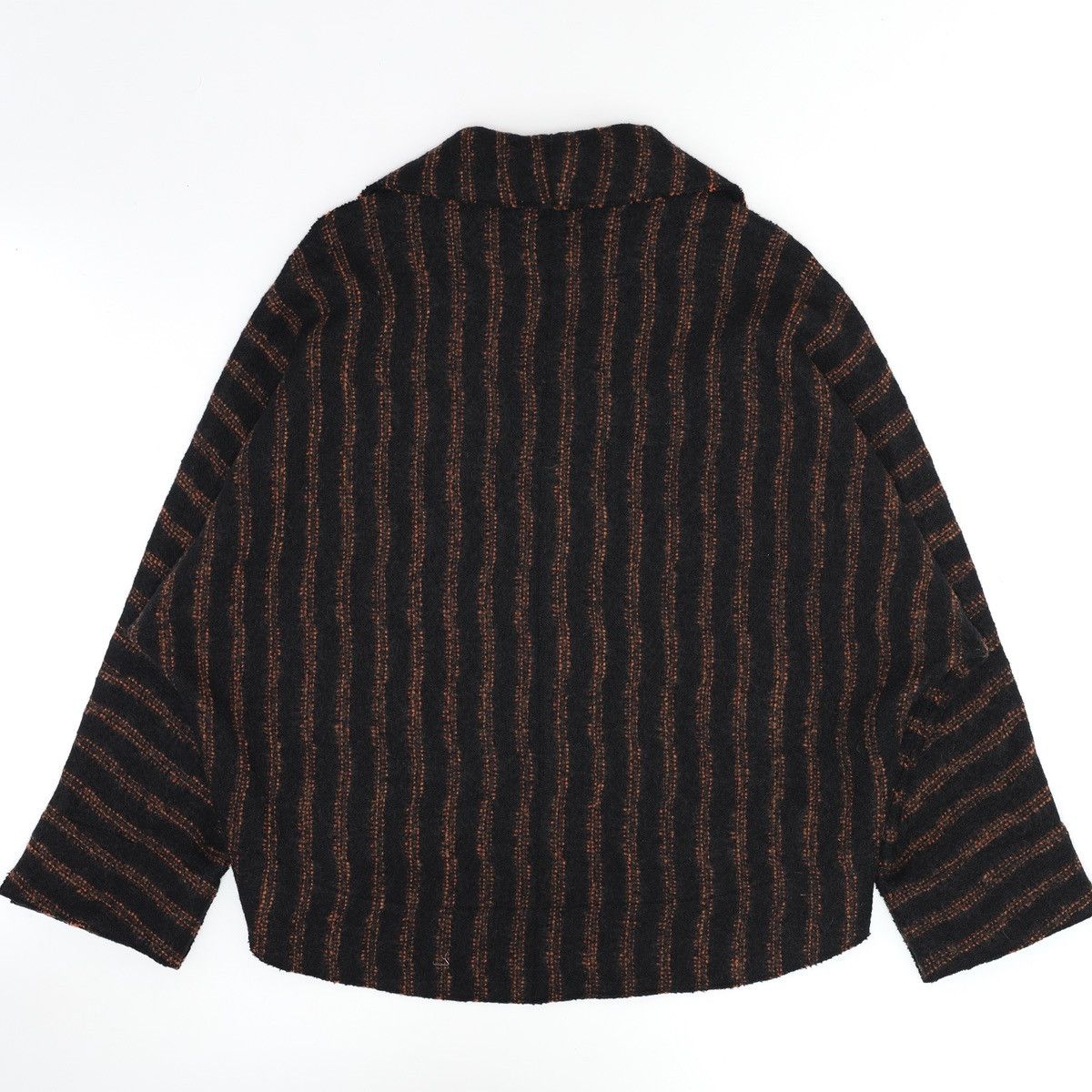 OSKA Oska Boiled Moessmer Striped Wool Jacket Abukir Cape Coat Size M / US 6-8 / IT 42-44 - 2 Thumbnail