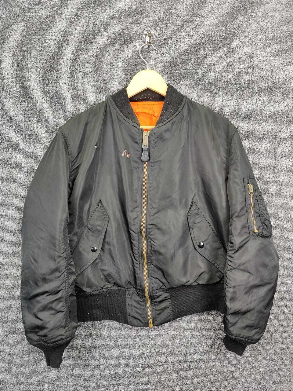 Alpha Industries Vintage Alpha Industries MA-1 Flight Bomber Jacket Size US S / EU 44-46 / 1 - 1 Thumbnail