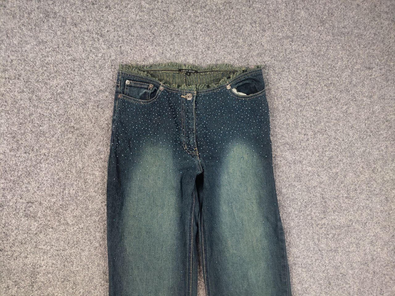 Le Grande Bleu (L.G.B.) Vintage Y2K Hysteric LGB If Six Was Nine Blue Flared Jeans Size 29" - 8 Thumbnail