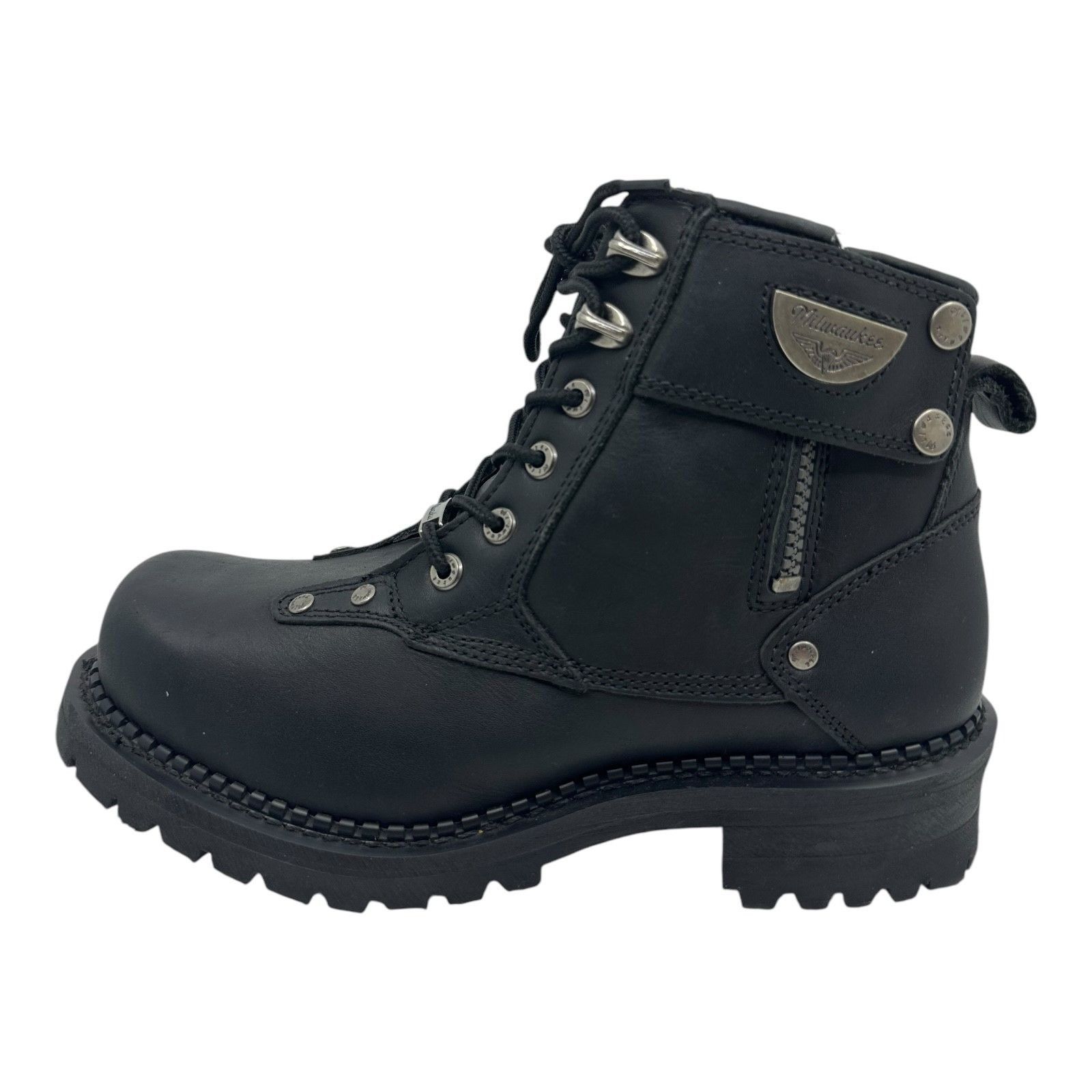 Other Milwaukee Leather Black Motorcycle Boots Mens Size 9D USA St Size US 9 / EU 42 - 5 Thumbnail