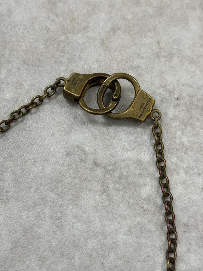 Dsquared2 2015 Dsquared2 Gold Brass Handcuff Chain Necklace Penitentiary Edition Size ONE SIZE - 4 Thumbnail