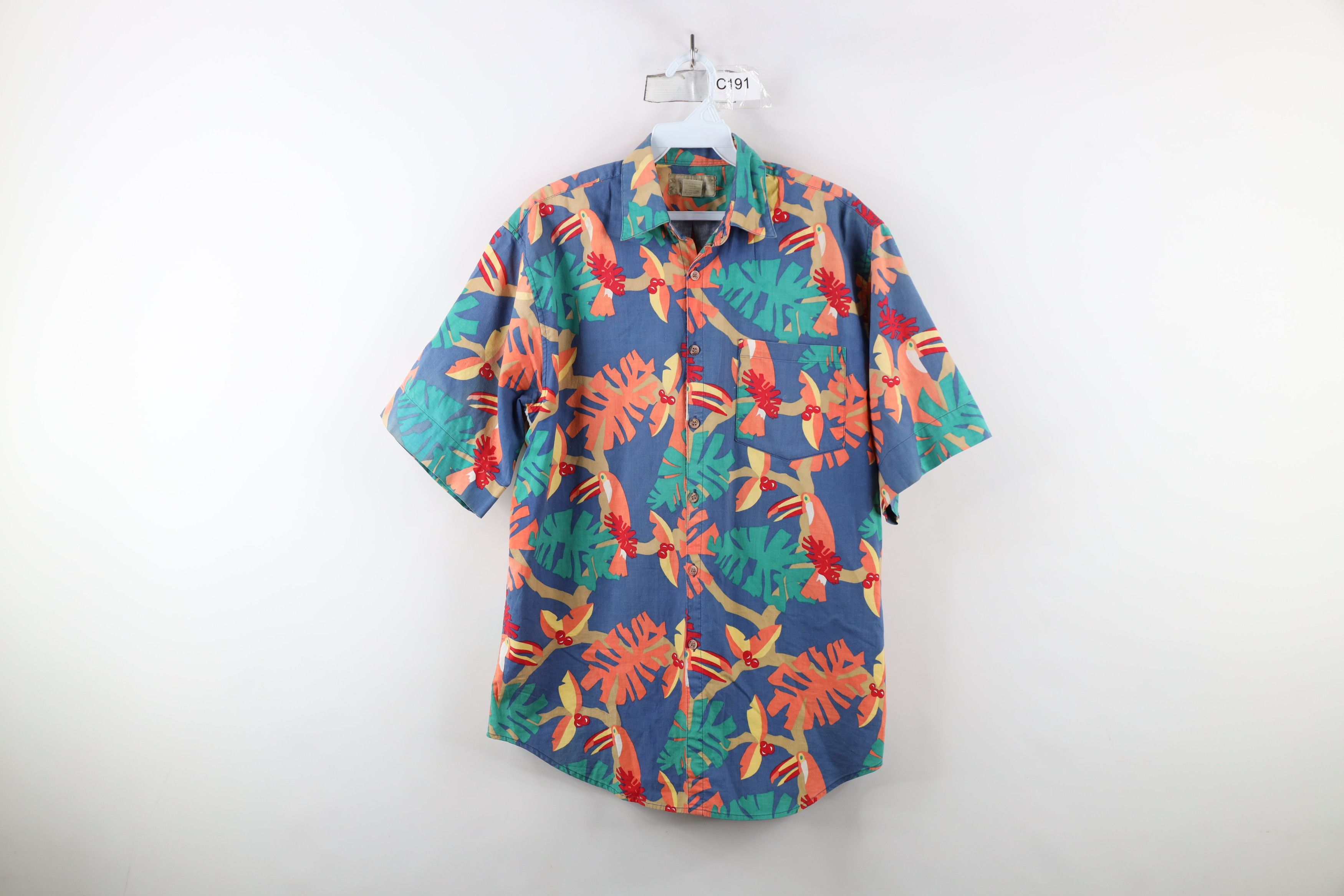 Vintage Vintage 90s Streetwear Rainbow Toucan Hawaiian Button Shirt Size US S / EU 44-46 / 1 - 1 Thumbnail