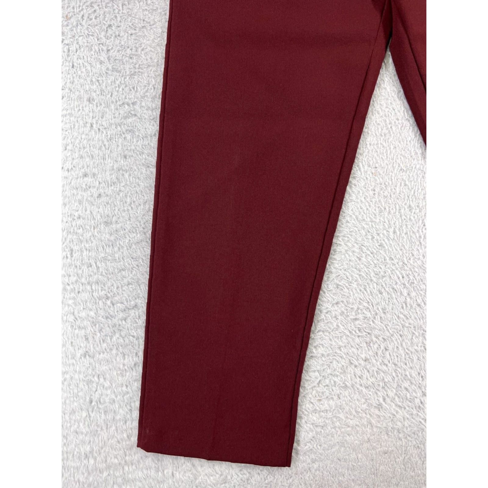 Vintage Tomorrow A Fashion Pants Women's S Red Pull On 100% Polyester Straight USA Chino Classic Casual Womens Size 28" / US 6 / IT 42 - 5 Thumbnail