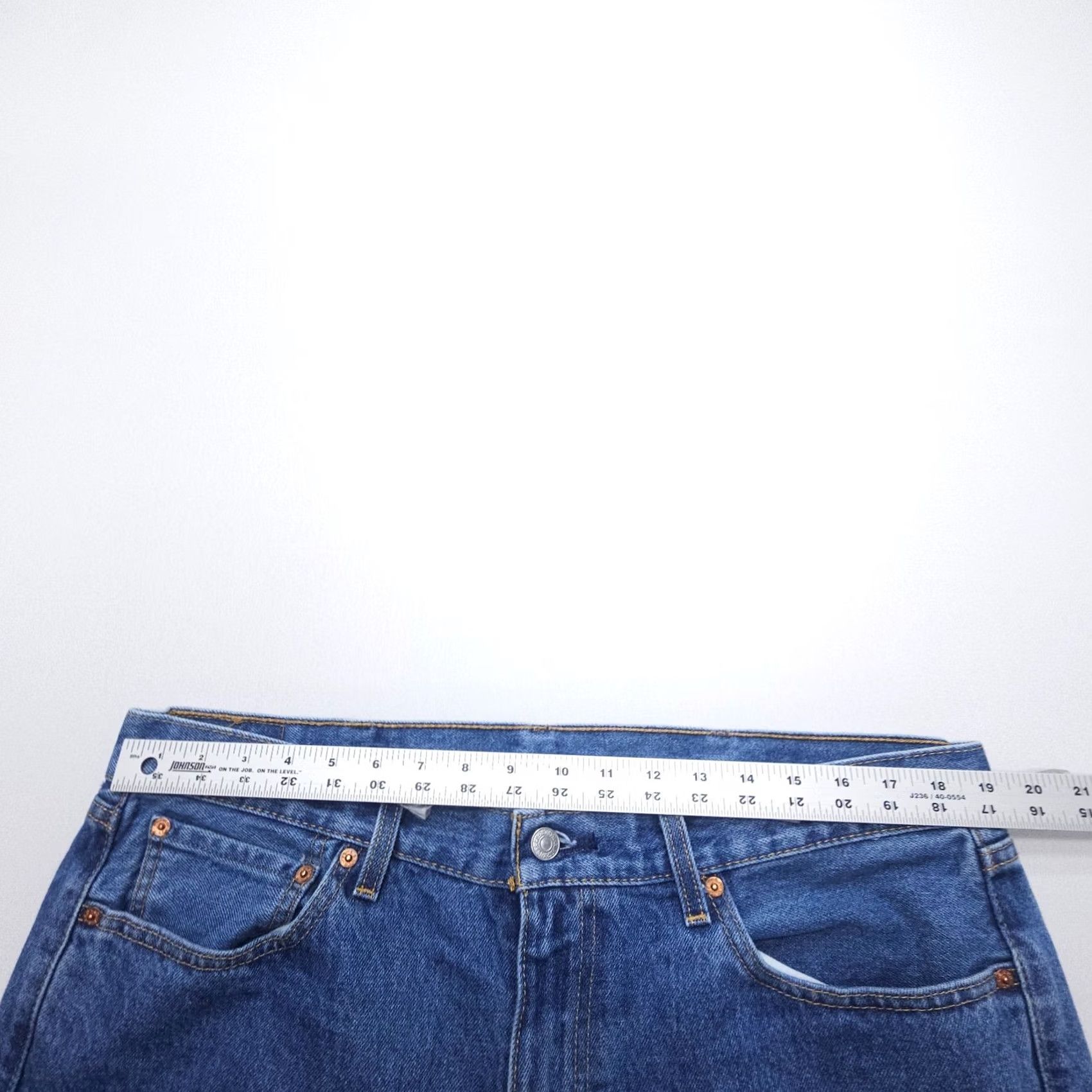 Levi's Levi's 505 Jeans Regular Fit Mens 38 x 29 Blue Denim Cotton 5-Pocket Straight Jeans Size US 38 / EU 54 - 7 Thumbnail