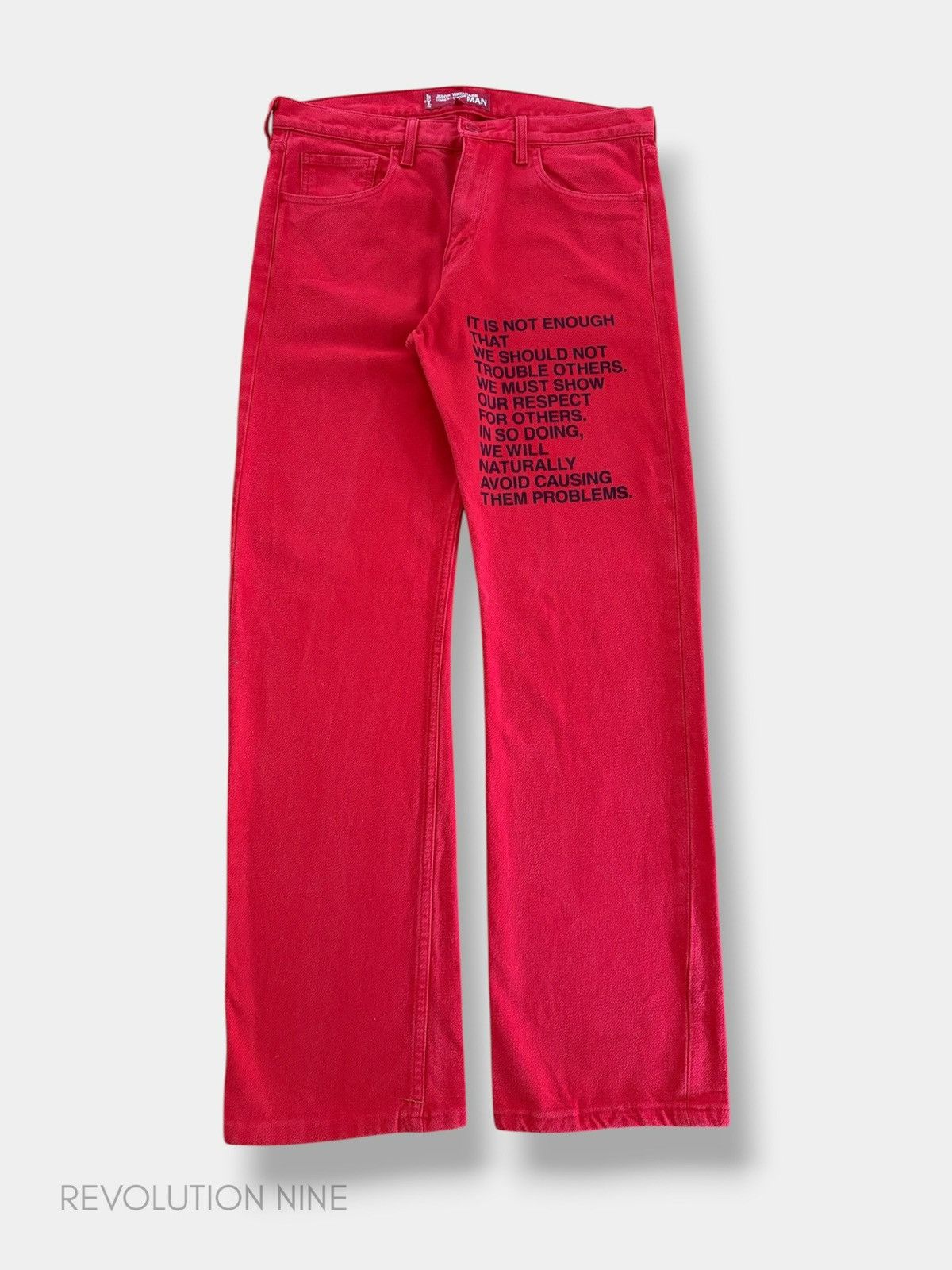 Junya Watanabe Junya Watanabe x Levi’s FW02 poem red denim Size US 30 / EU 46 - 1 Thumbnail