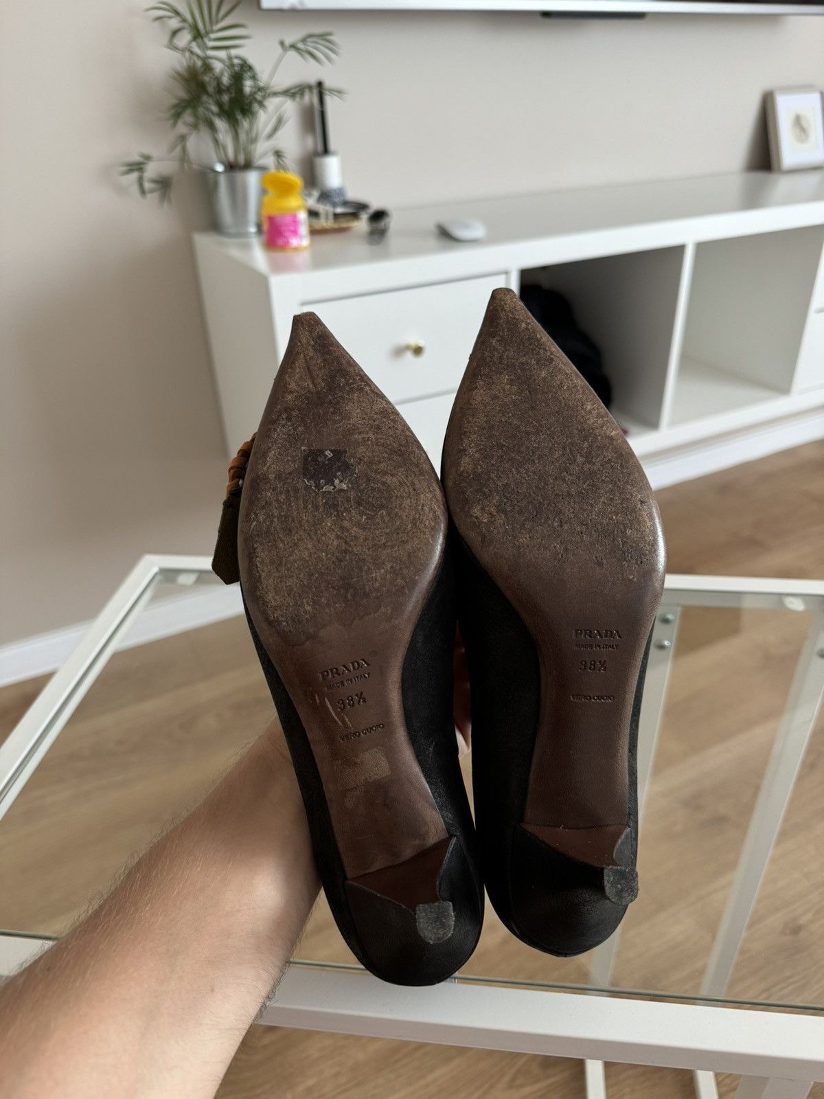 Prada Prada heels shoes black with flowers Italy vintage rare Size US 7.5 / IT 37.5 - 7 Thumbnail