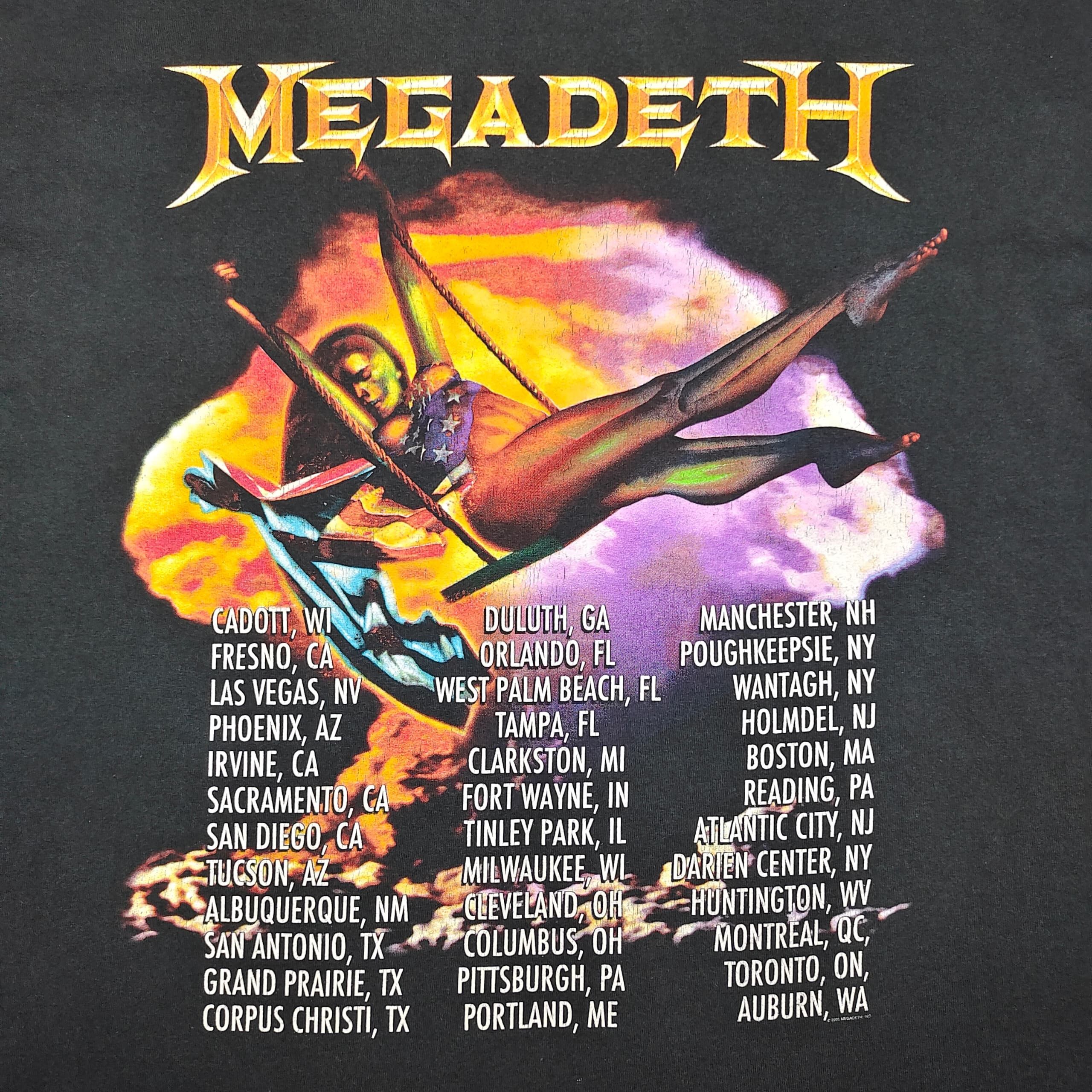 Megadeth VINTAGE Y2K MEGADETH TOUR T SHIRT Size US XL / EU 56 / 4 - 4 Thumbnail