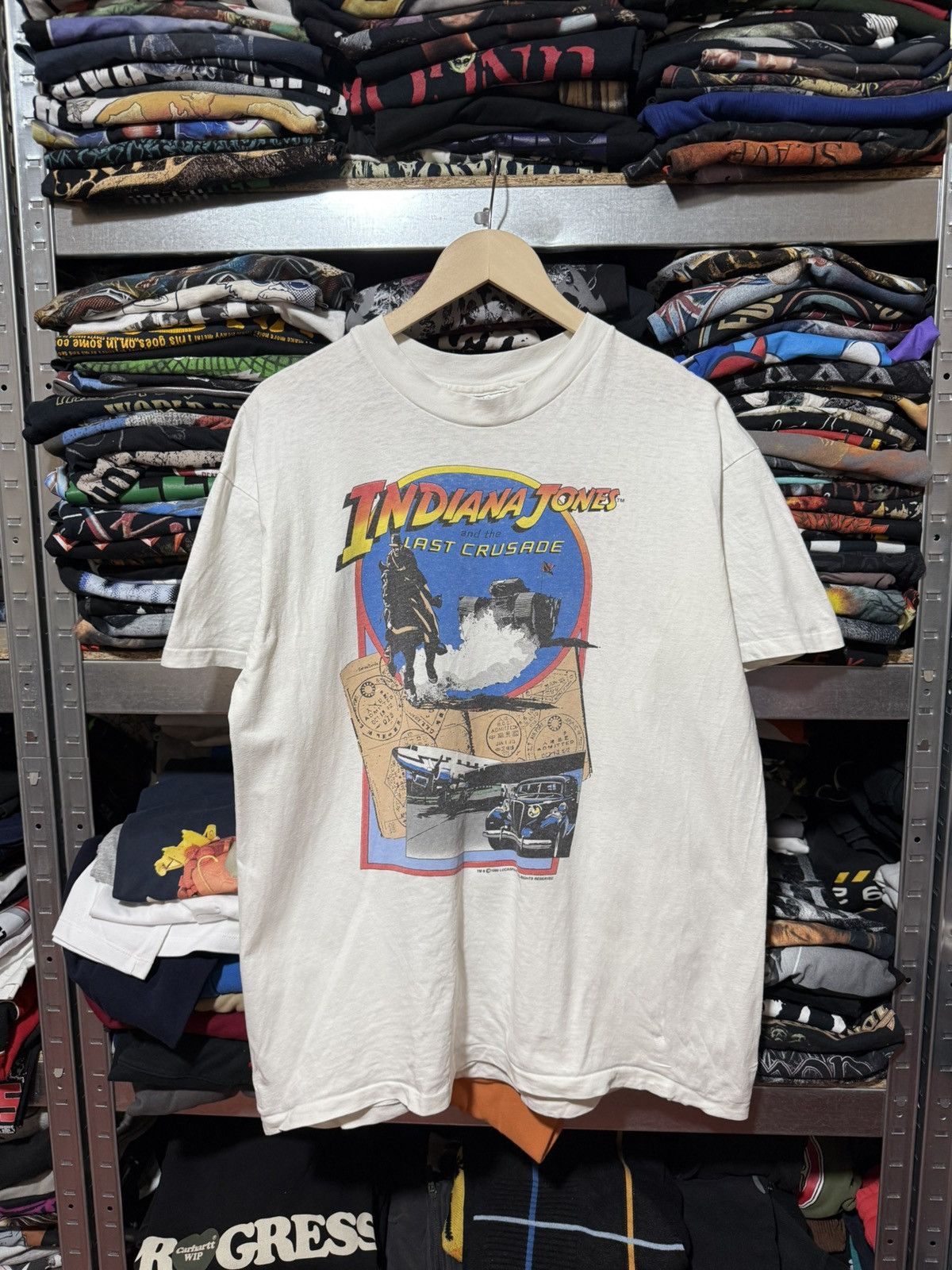 Vintage Vintage 1989 Indiana Jones And The Last Crusade T-Shirt Size US XL / EU 56 / 4 - 1 Thumbnail