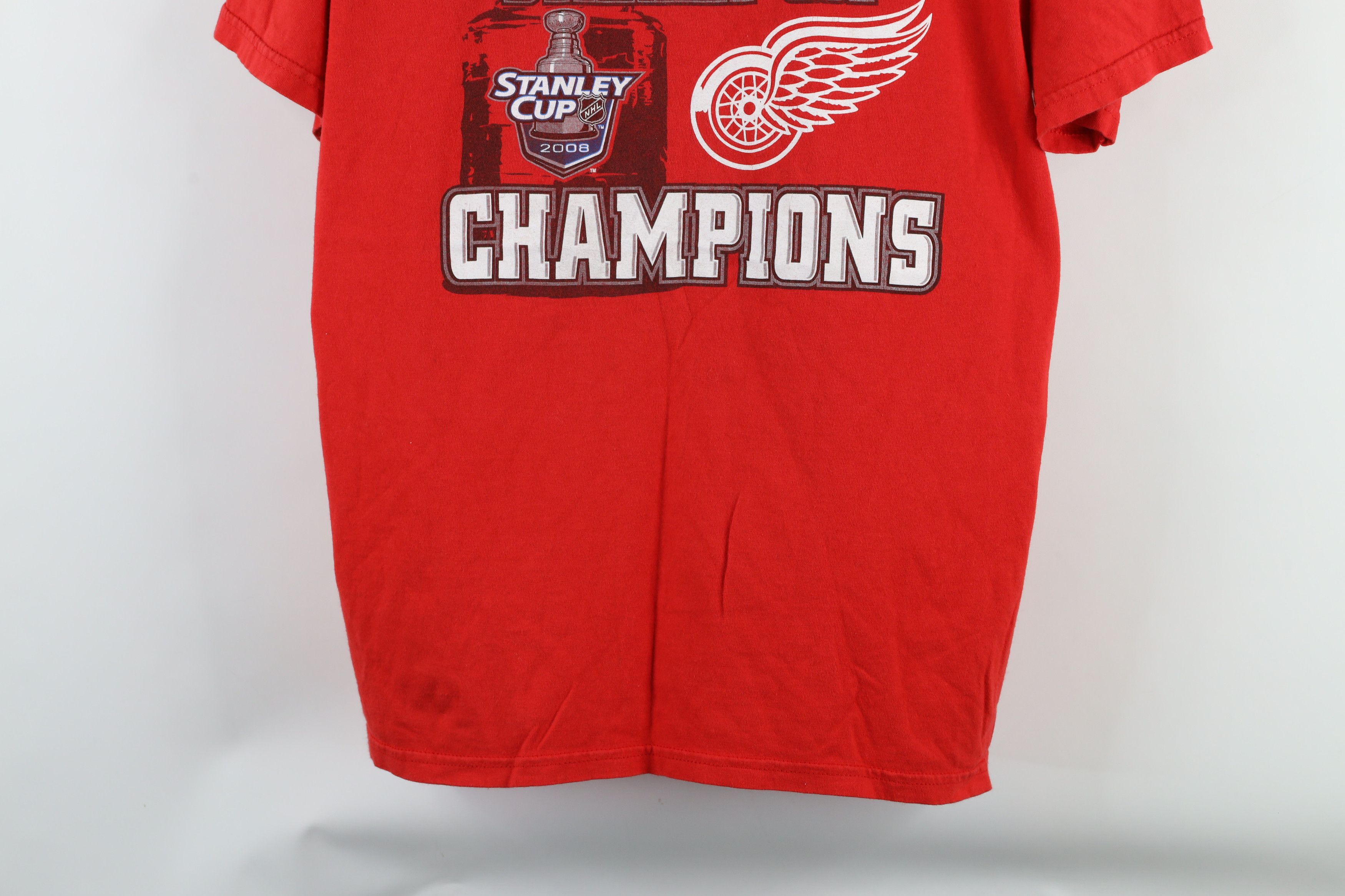 Vintage Vintage Cup Champions Detroit Red Wings Hockey T-Shirt Size US L / EU 52-54 / 3 - 3 Thumbnail
