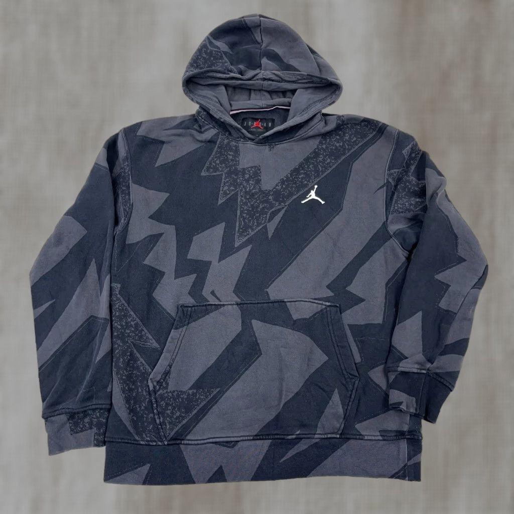Jordan Brand Jordan Hoodie Men Medium Black Sweatshirt Zig Zag AOP All Over Retro Adult Size US M / EU 48-50 / 2 - 1 Thumbnail