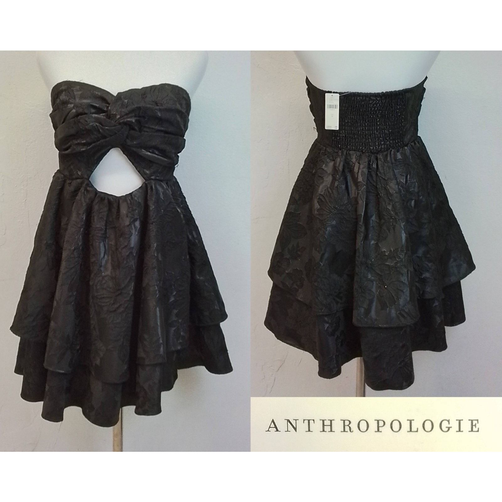 Anthropologie Anthropologie Cocktail Dress Women's 6 Black Brocade NWT Size M / US 6-8 / IT 42-44 - 1 Thumbnail