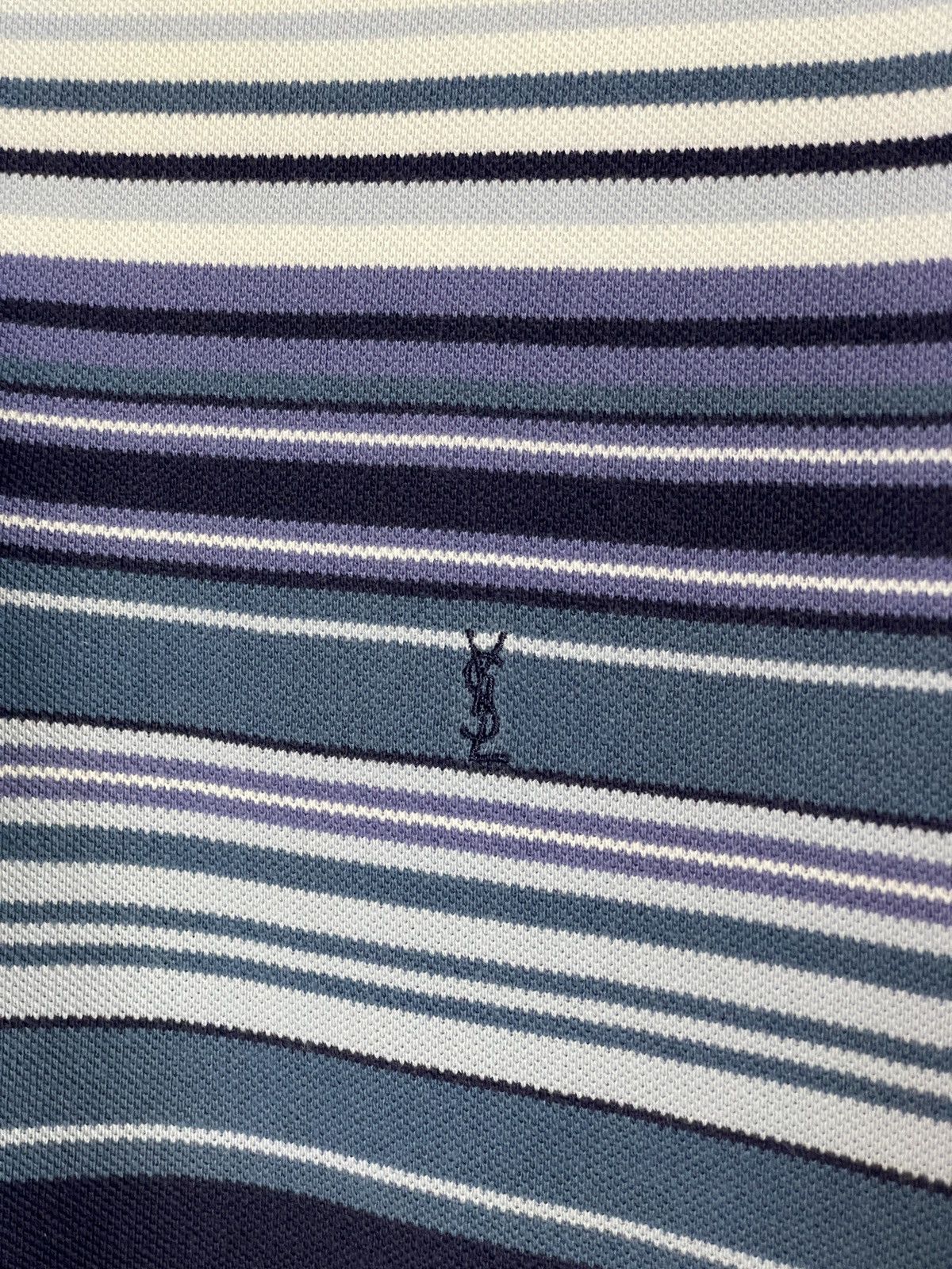 Yves Saint Laurent Vintage Yves Saint Laurent YSL striped Polo Shirt Size US L / EU 52-54 / 3 - 4 Thumbnail