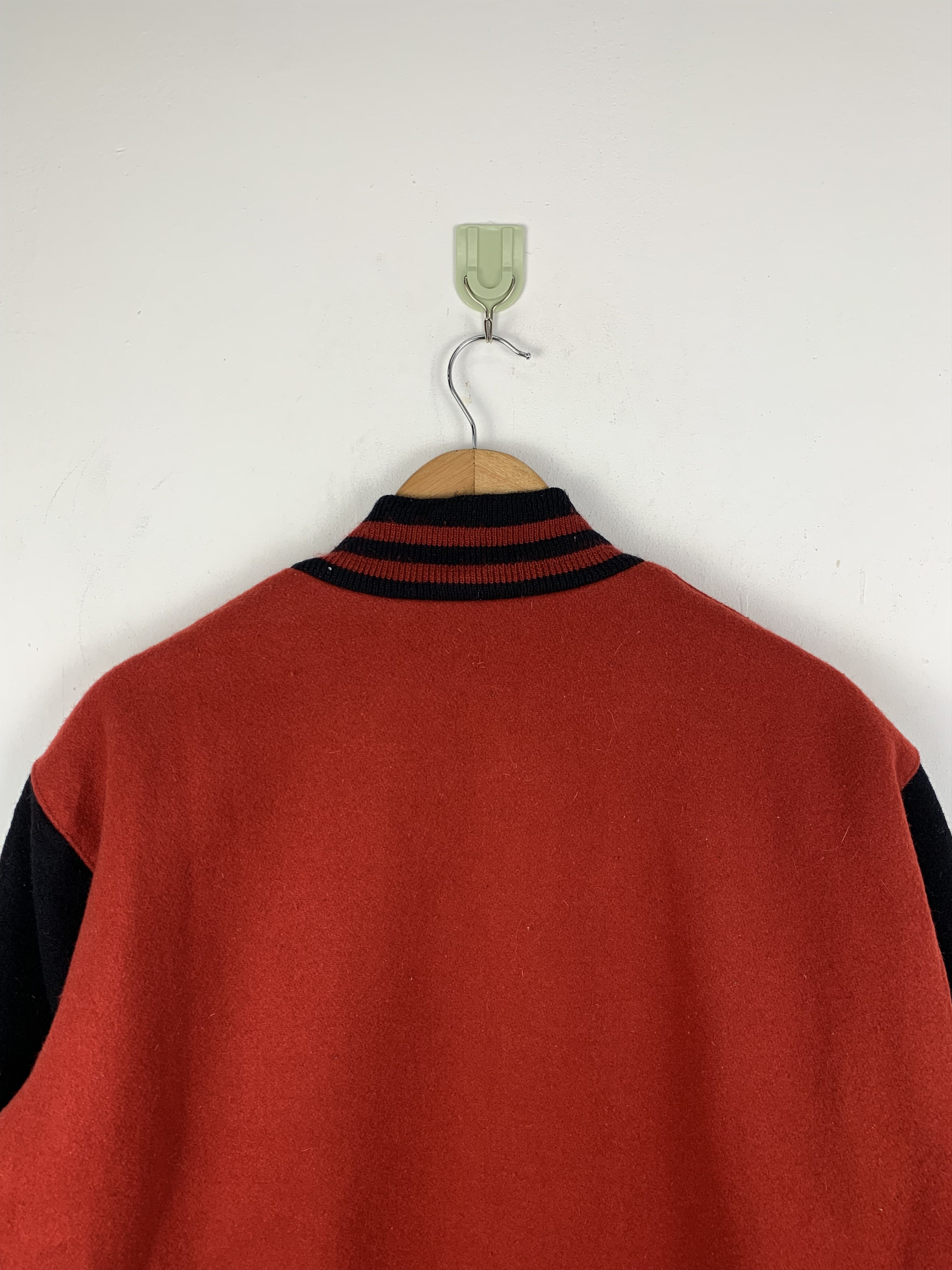 Vintage Vintage 70s Bush Keller Wool Varsity Jacket Red V0532 Size US S / EU 44-46 / 1 - 4 Thumbnail