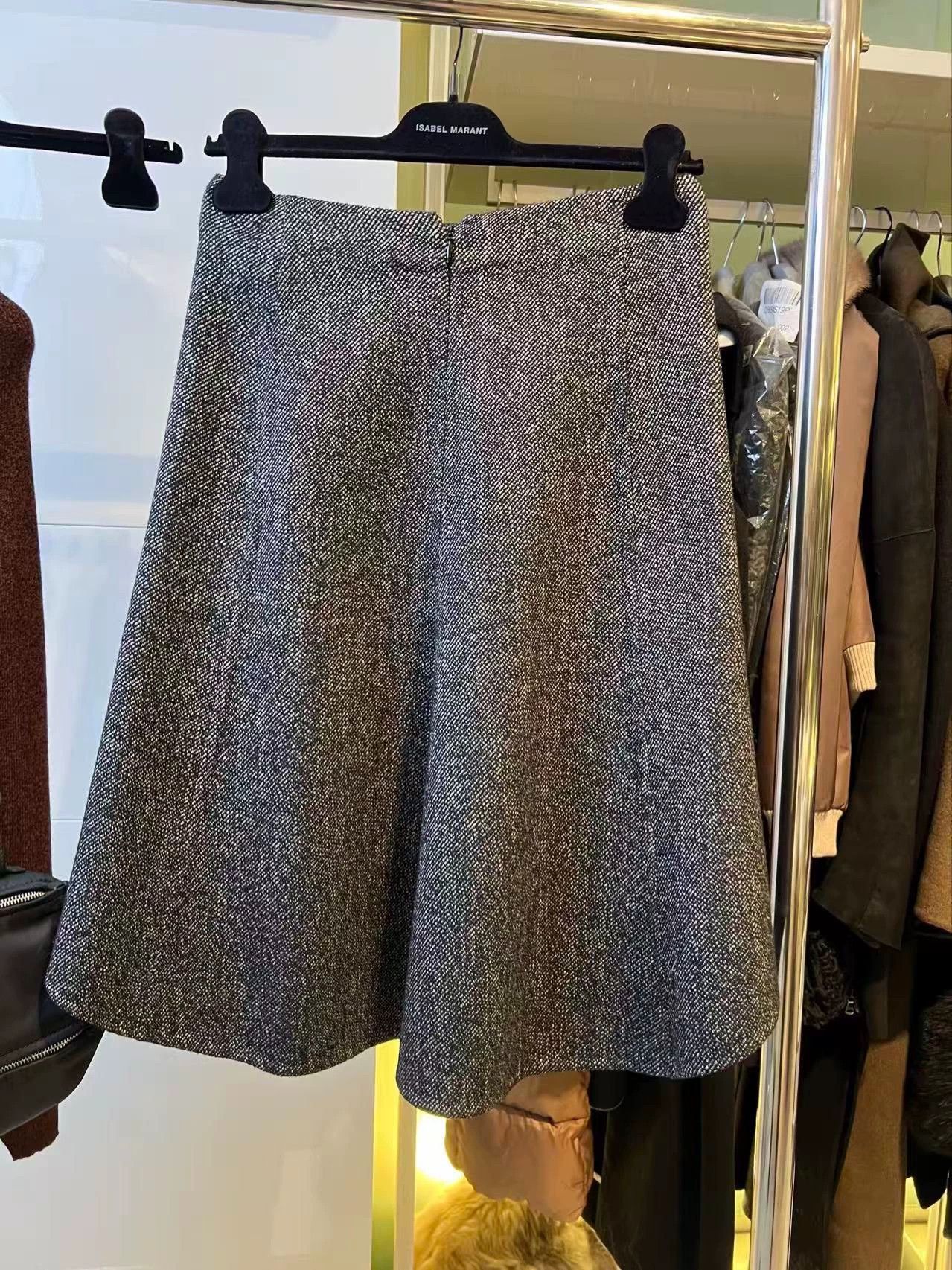 Celine CELINE wool-linen blend floral skirt (36, new) Size 25" / US 0 / IT 36 - 3 Thumbnail
