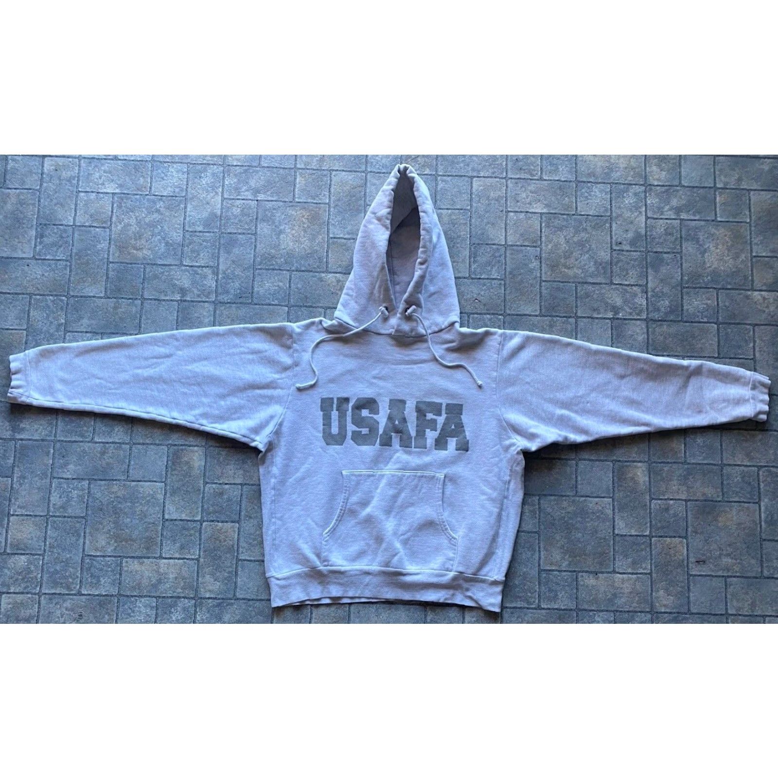 Vintage VINTAGE USAFA Heart And Core Hoodie Made In USA Mens XS Gray Pullover Heart USA Vintage Men's XS Gray Hoodie Size US XS / EU 42 / 0 - 2 Thumbnail
