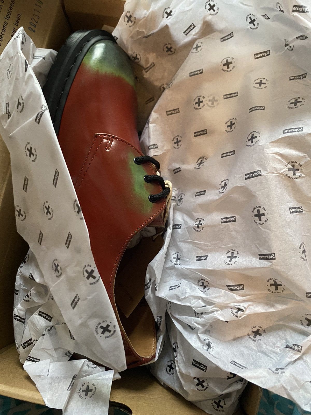Supreme Dr. Martens 1461 3-Eye Shoe Wear Away Pack Red