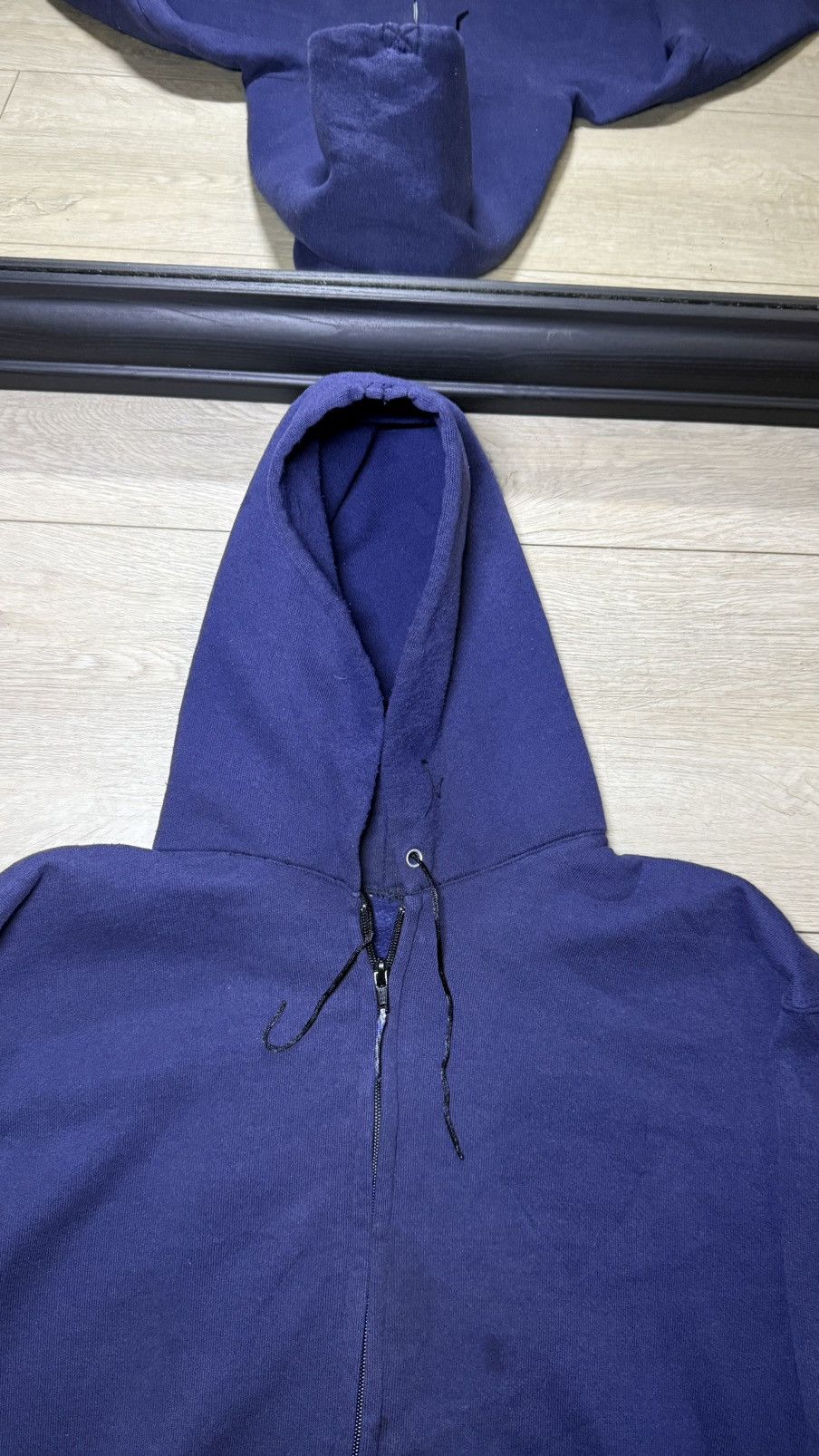 Russell Athletic Vintage 1990s Russell Style Blank Zip Up Hoodie Size US L / EU 52-54 / 3 - 5 Thumbnail