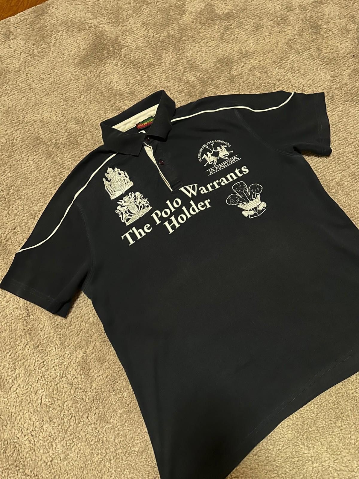 La Martina La Martina Polo Warrants Holder Short Sleeve Embroidered #1 Size US XXL / EU 58 / 5 - 2 Thumbnail