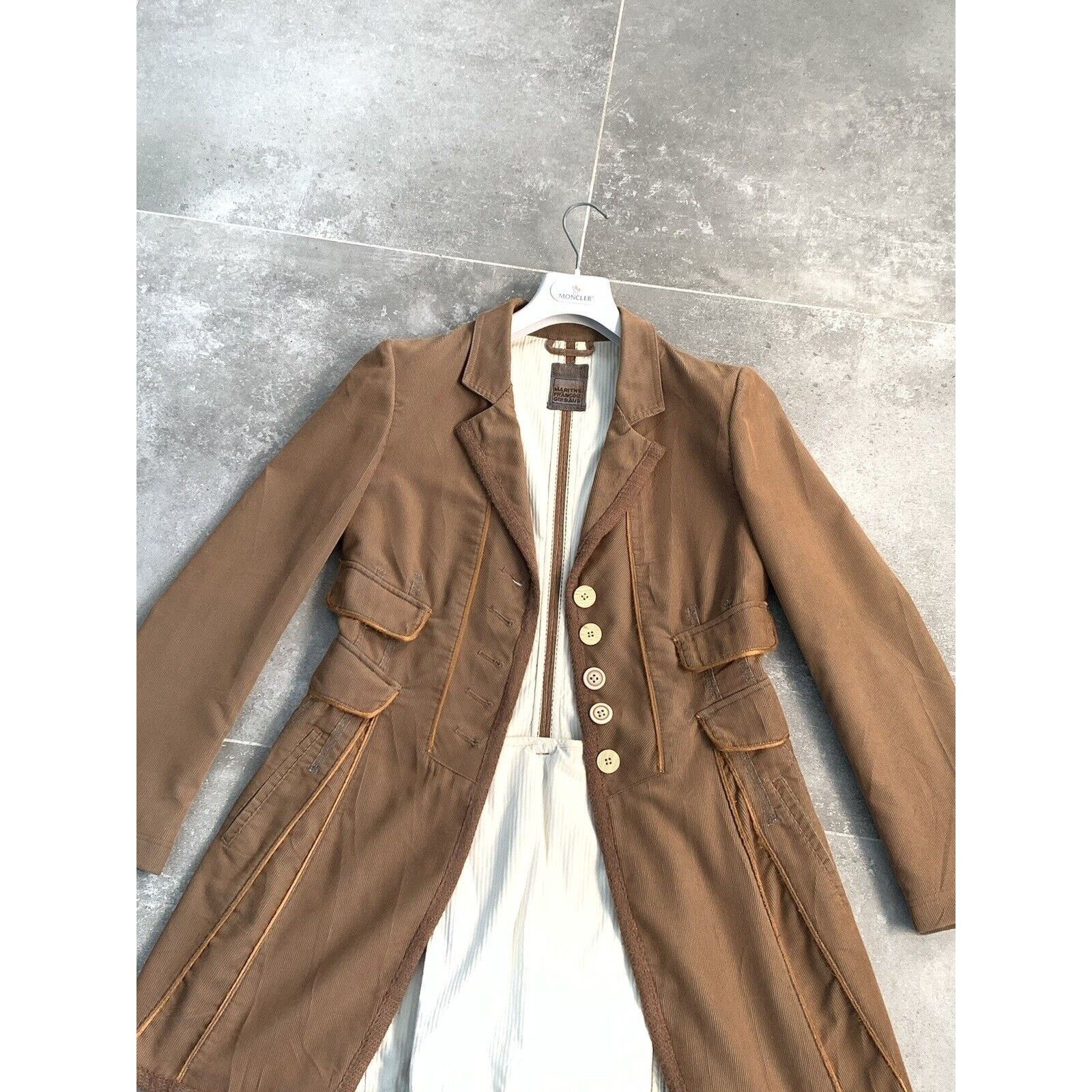 Designer × Marithe + Francois Girbaud MARITHE FRANCOIS GIRBAUD Corduroy Trench Coat UK 10 EU 38 SM Size M / US 6-8 / IT 42-44 - 8 Thumbnail
