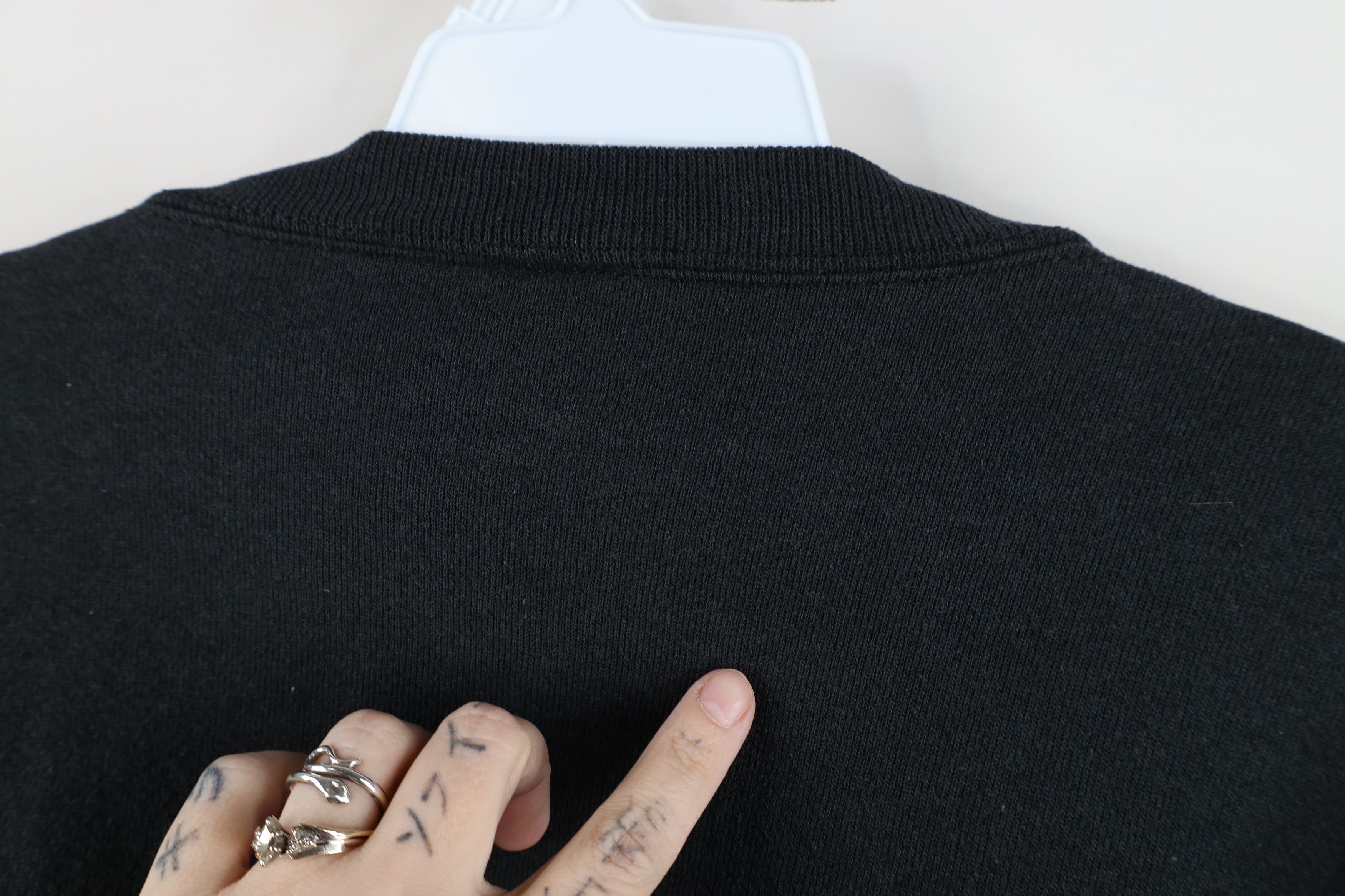 Vintage Vintage 90s Bike Heavyweight Crewneck Sweatshirt Black USA Size US XXL / EU 58 / 5 - 9 Thumbnail