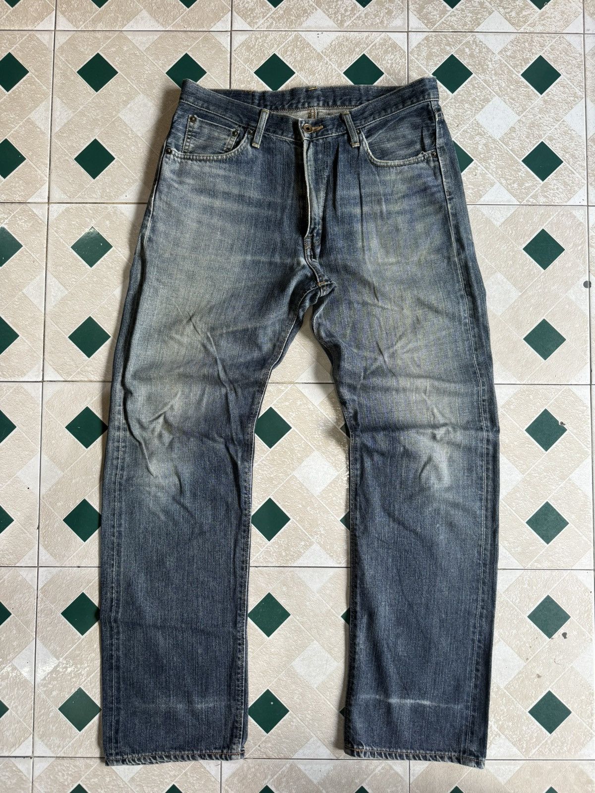Edwin 90’s EDWIN 505ZX RARE JAPANESE POCKET LOGO RETRO DENIM PANTS Size US 34 / EU 50 - 3 Thumbnail